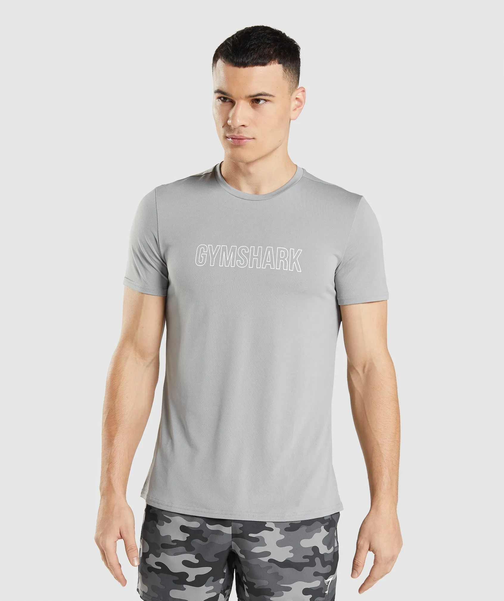 Gymshark Arrival Graphic T-Shirt - Smokey Grey sold by Gymshark
