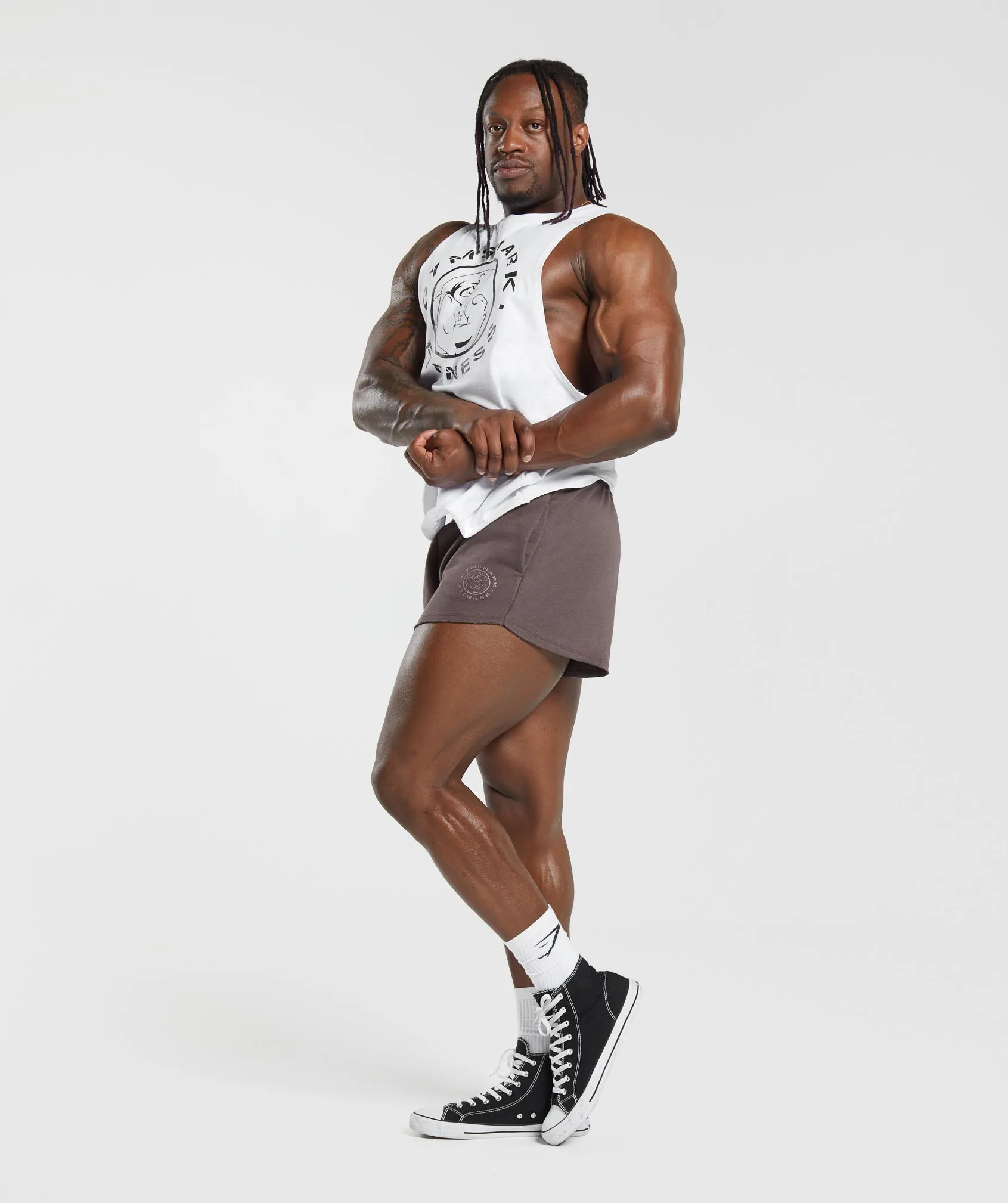 Gymshark Legacy 4" Shorts - Walnut Mauve sold by Gymshark product image thumbnail 4