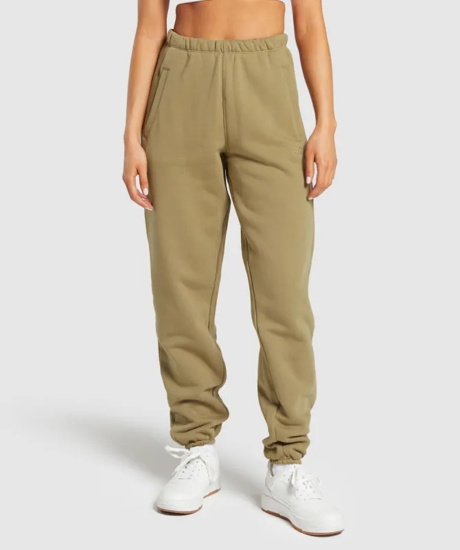 Gymshark Heavyweight Loopback Sweat Joggers - Troop Green sold by Gymshark