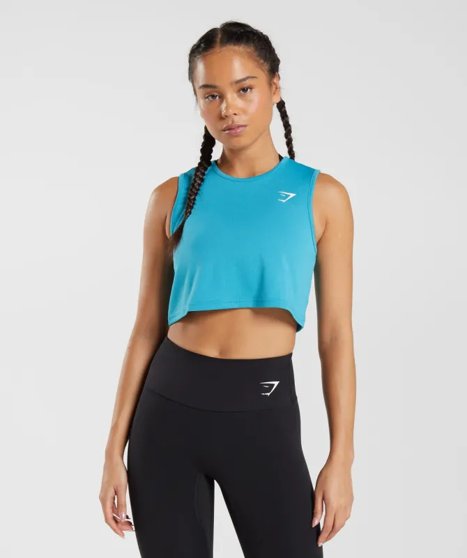 Gymshark Training Crop Tank - Comet Blue sold by Gymshark