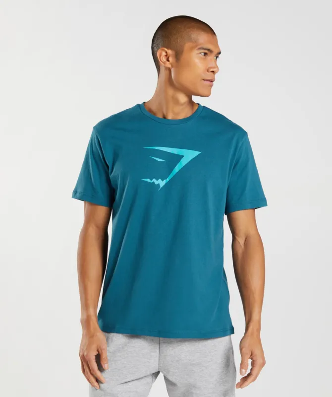 Gymshark Sharkhead Infill T-Shirt - Atlantic Blue sold by Gymshark