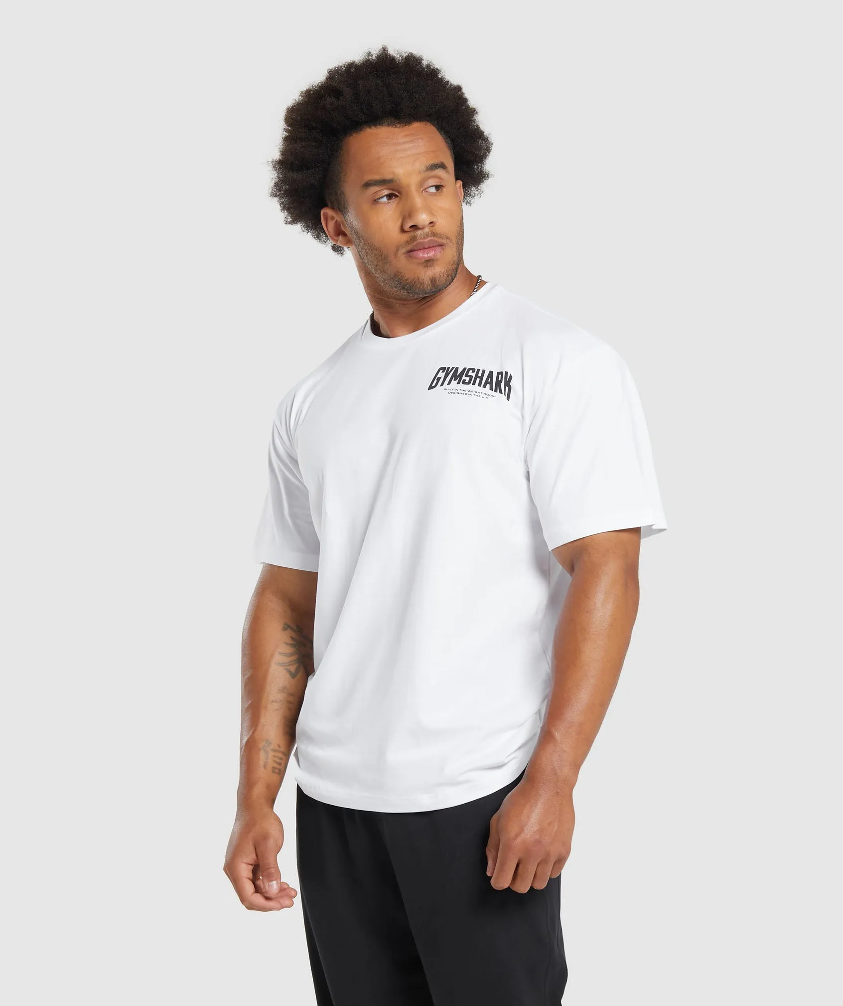 Gymshark Cartoon Lifting T-Shirt - White sold by Gymshark product image thumbnail 3