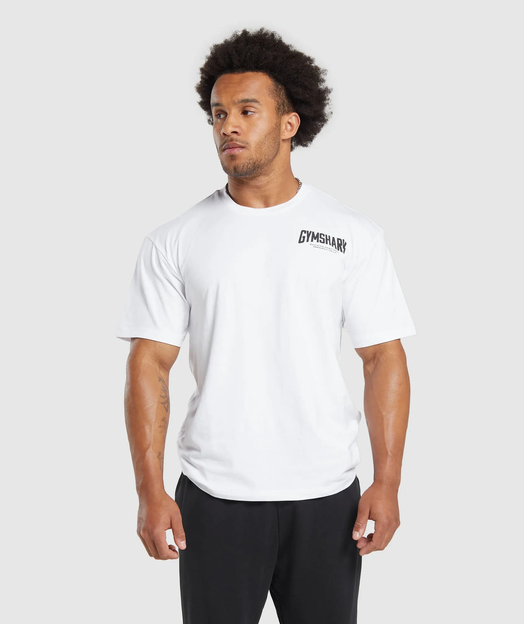 Gymshark Cartoon Lifting T-Shirt - White sold by Gymshark product image thumbnail 2
