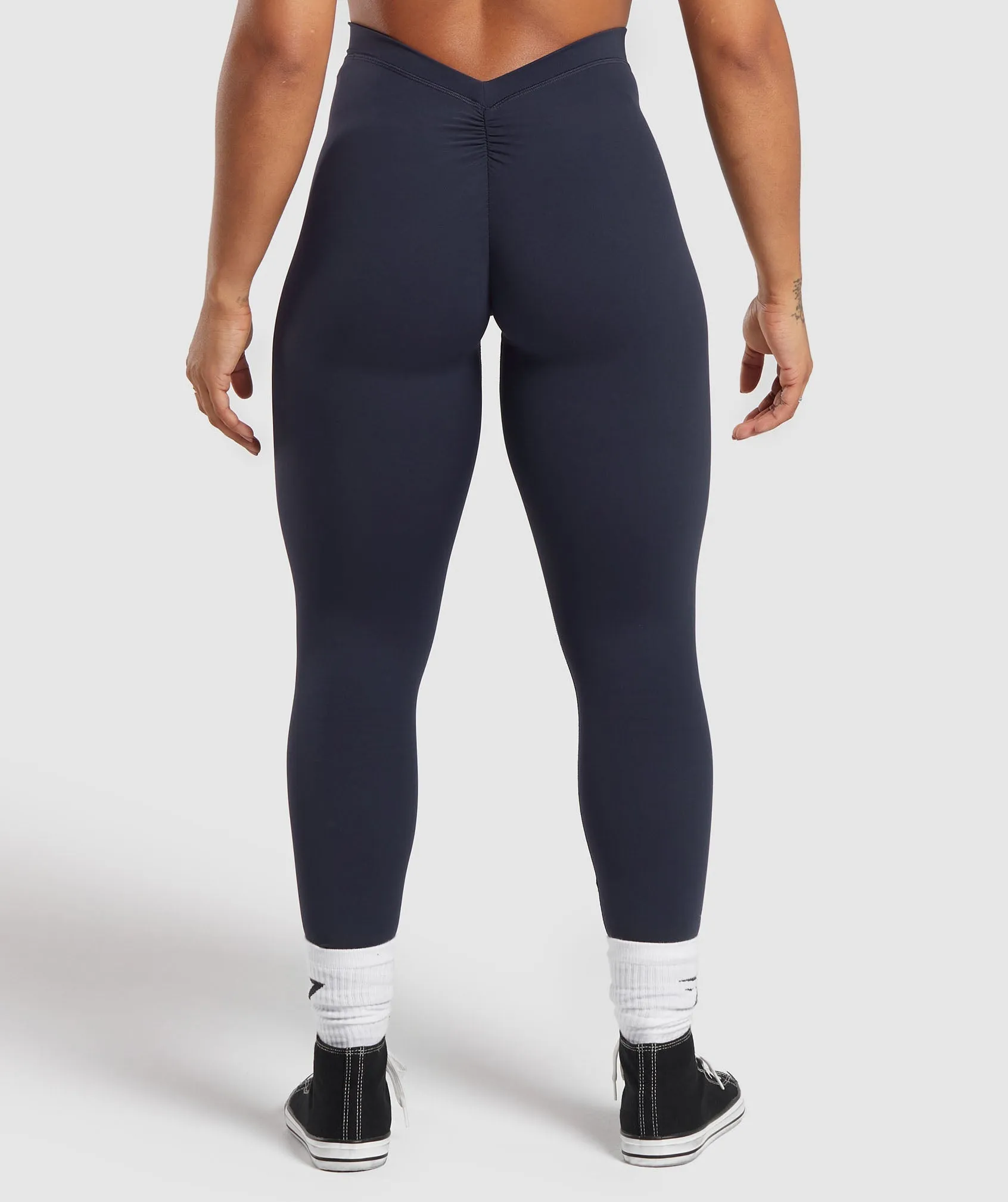 Gymshark Lifting Dipped Waistband Leggings - Heavy Blue sold by Gymshark