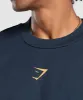 Gymshark British Lifting Goods Graphic T-Shirt - Navy sold by Gymshark