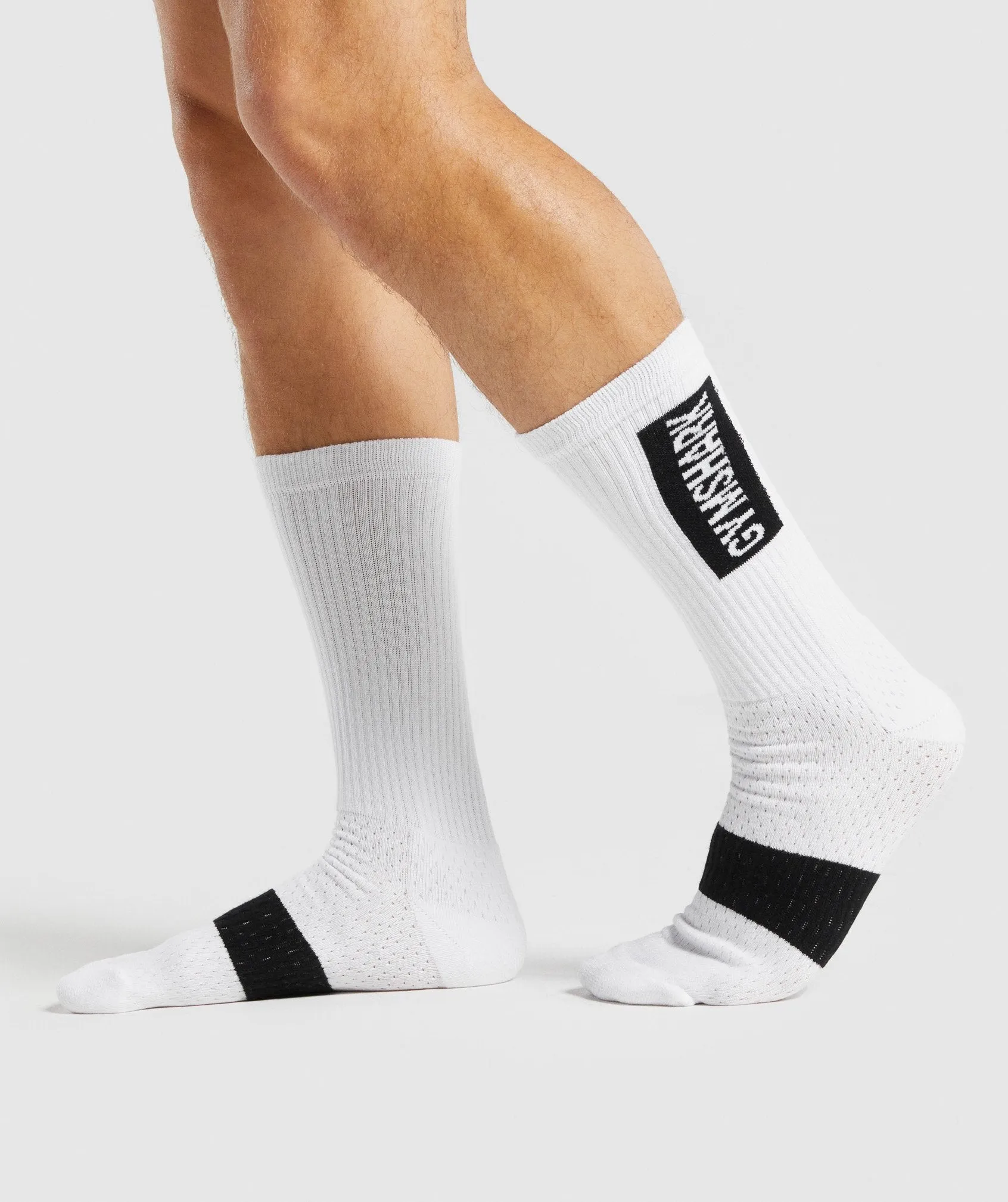 Gymshark Premium Logo Crew Socks (1pk) - White sold by Gymshark product image thumbnail 2
