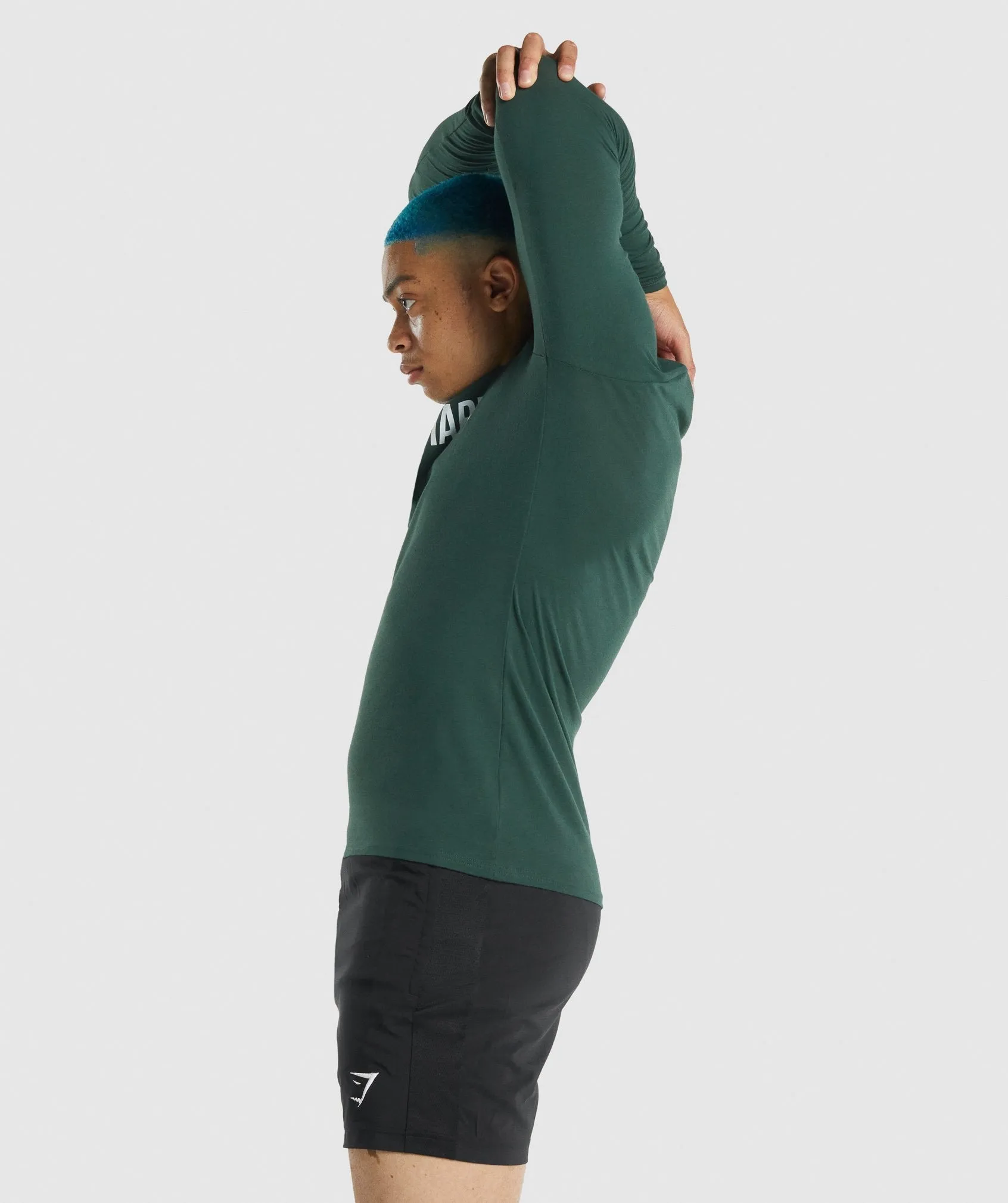 Gymshark Apollo Long Sleeve T-Shirt - Dark Green sold by Gymshark product image thumbnail 3