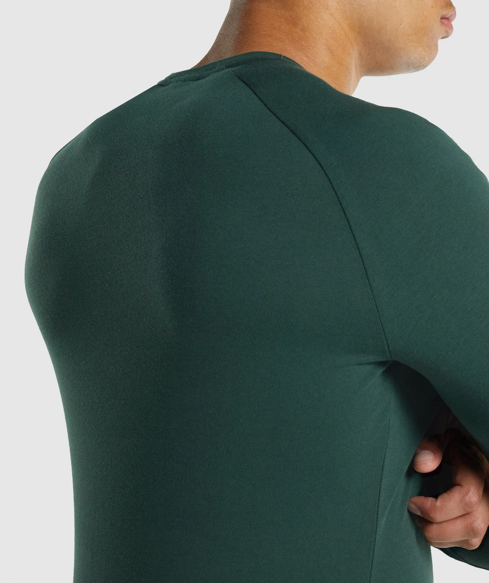 Gymshark Apollo Long Sleeve T-Shirt - Dark Green sold by Gymshark product image thumbnail 5