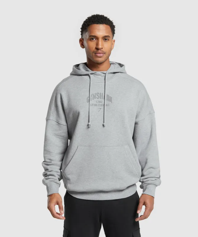 Gymshark Heavyweight Washed Hoodie - Platinum Grey Marl sold by Gymshark