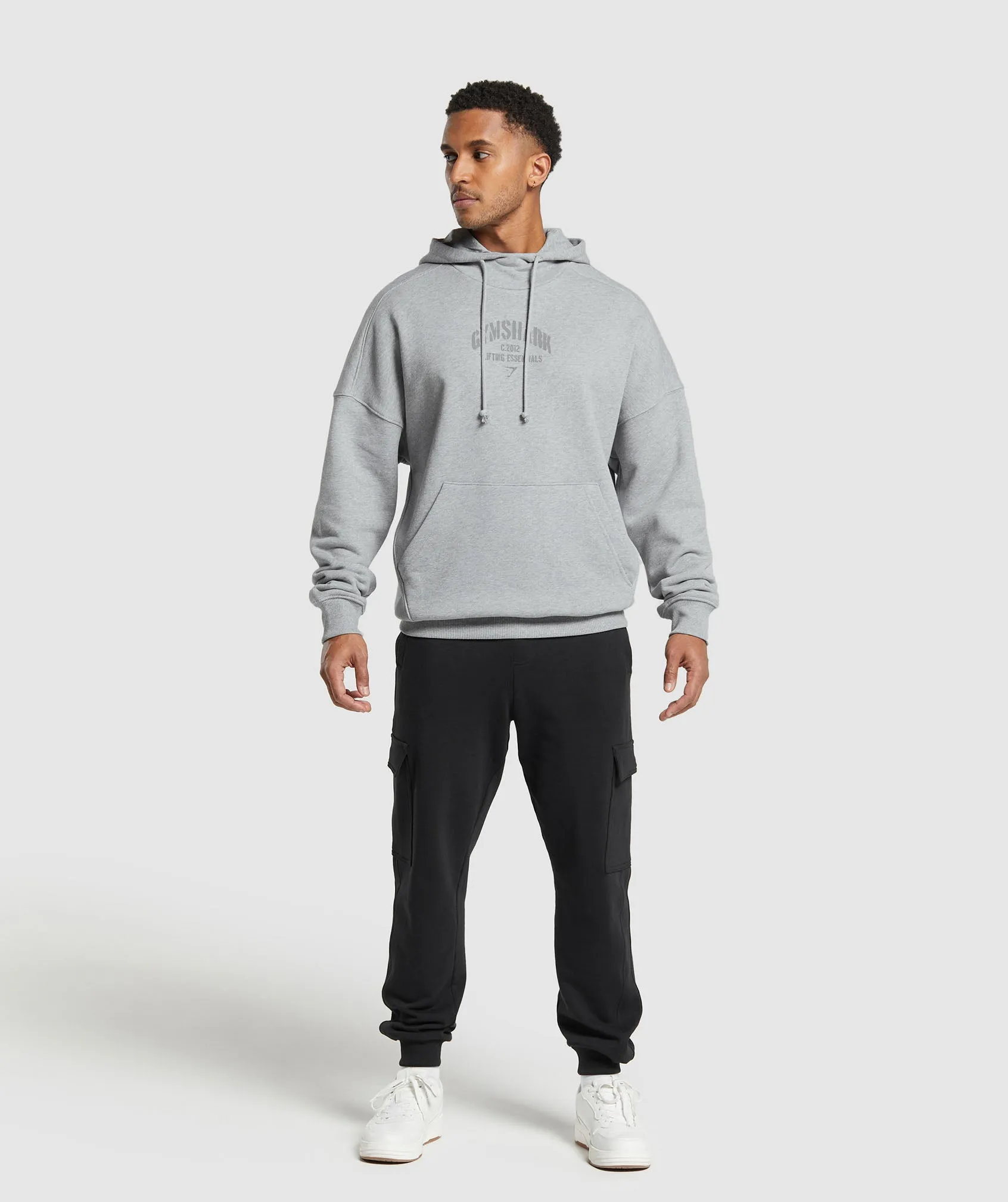 Gymshark Heavyweight Washed Hoodie - Platinum Grey Marl sold by Gymshark product image thumbnail 4