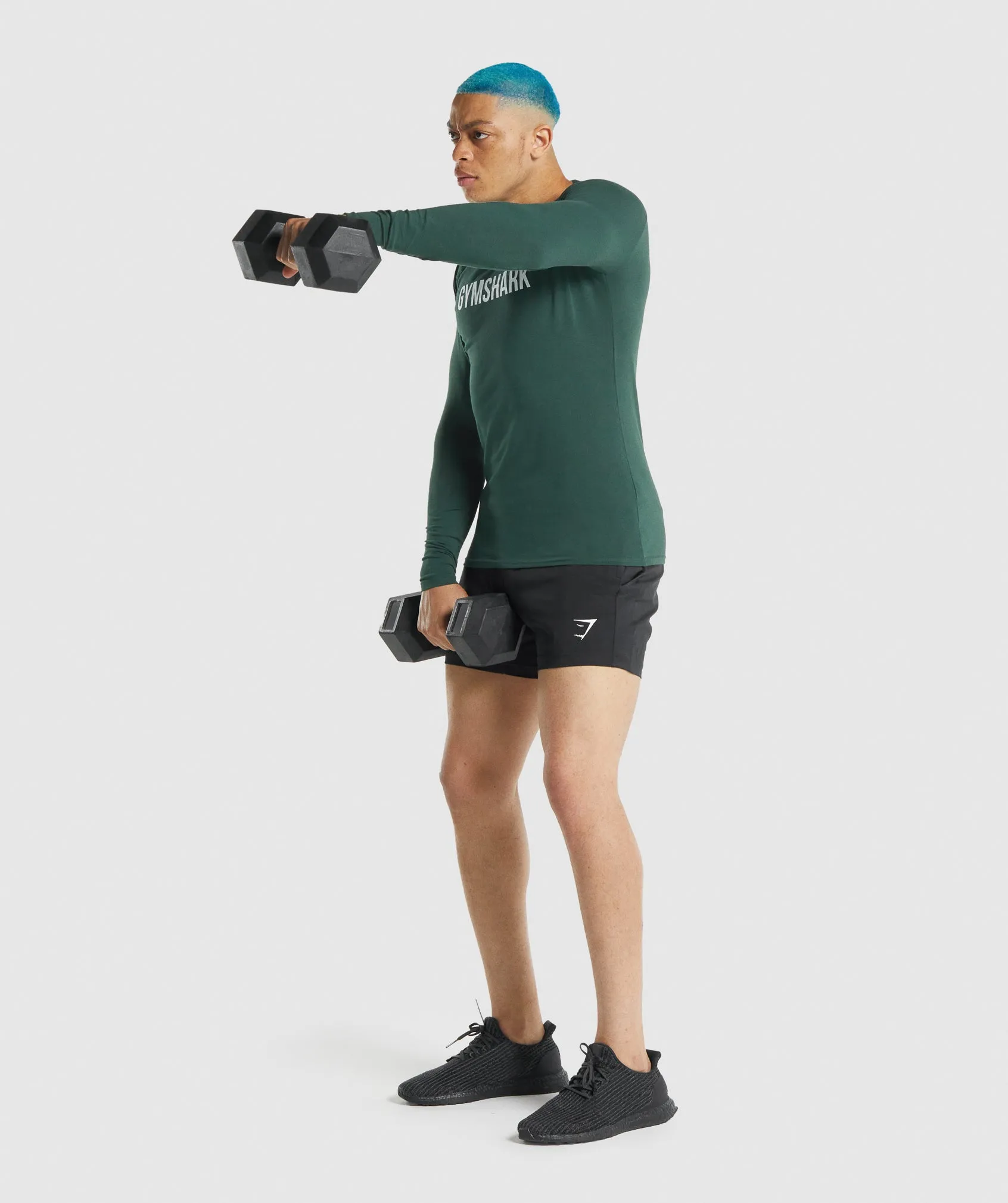 Gymshark Apollo Long Sleeve T-Shirt - Dark Green sold by Gymshark product image thumbnail 4