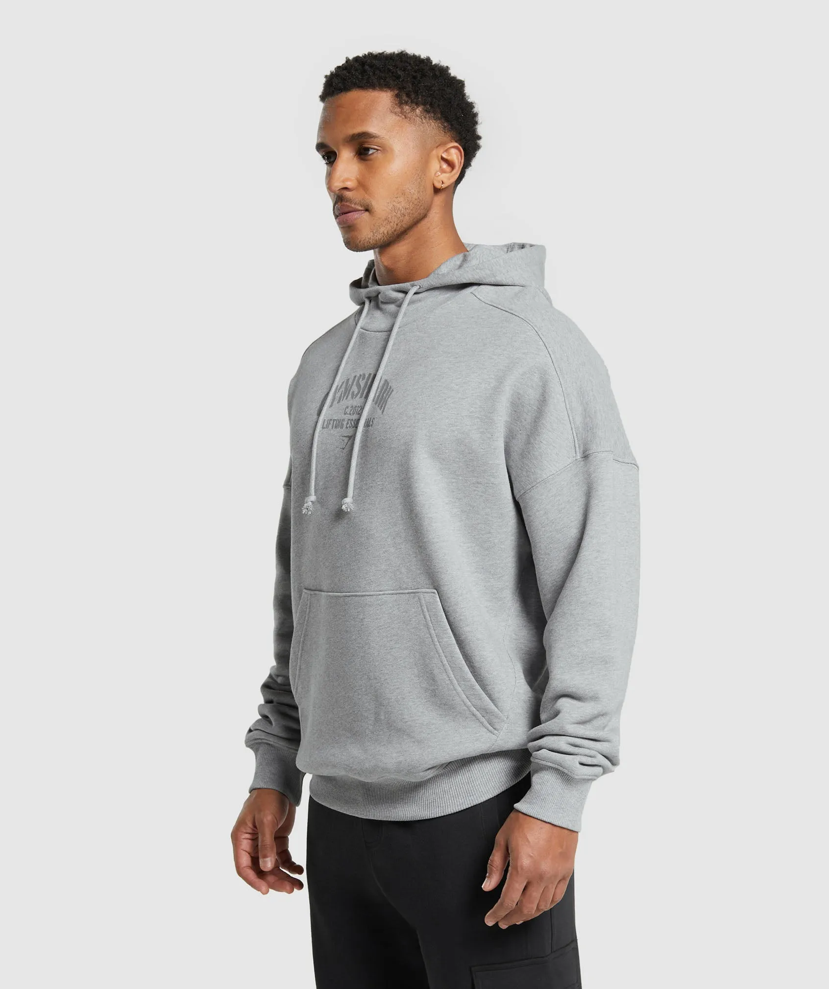 Gymshark Heavyweight Washed Hoodie - Platinum Grey Marl sold by Gymshark product image thumbnail 3
