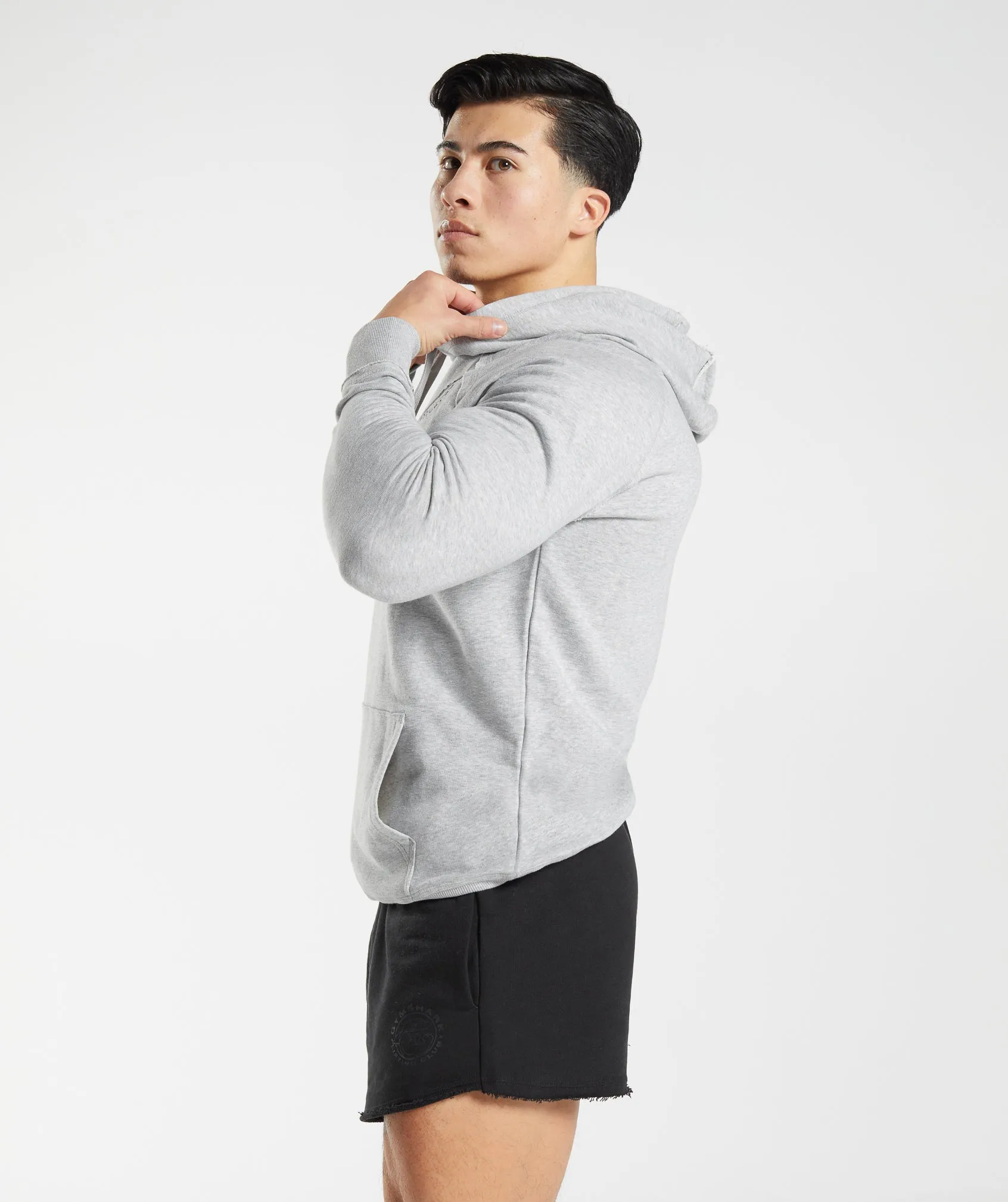 Gymshark Legacy Hoodie - Light Grey Marl sold by Gymshark product image thumbnail 5