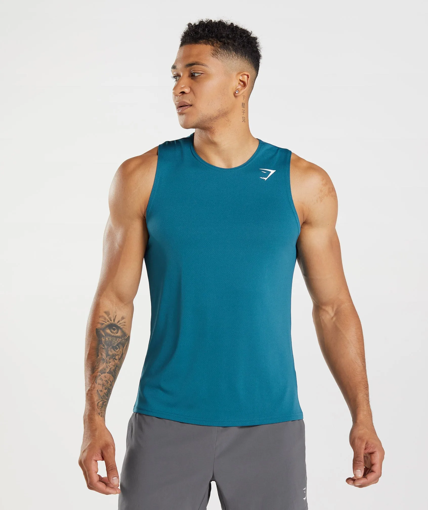 Gymshark Arrival Tank - Atlantic Blue sold by Gymshark