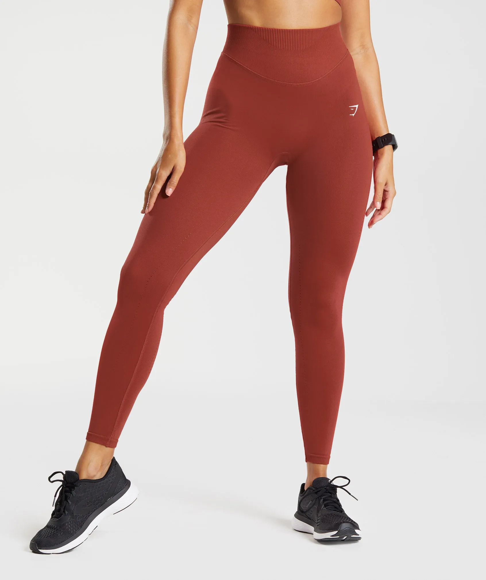 Gymshark Sweat Seamless Sculpt Leggings - Rosewood Red sold by Gymshark