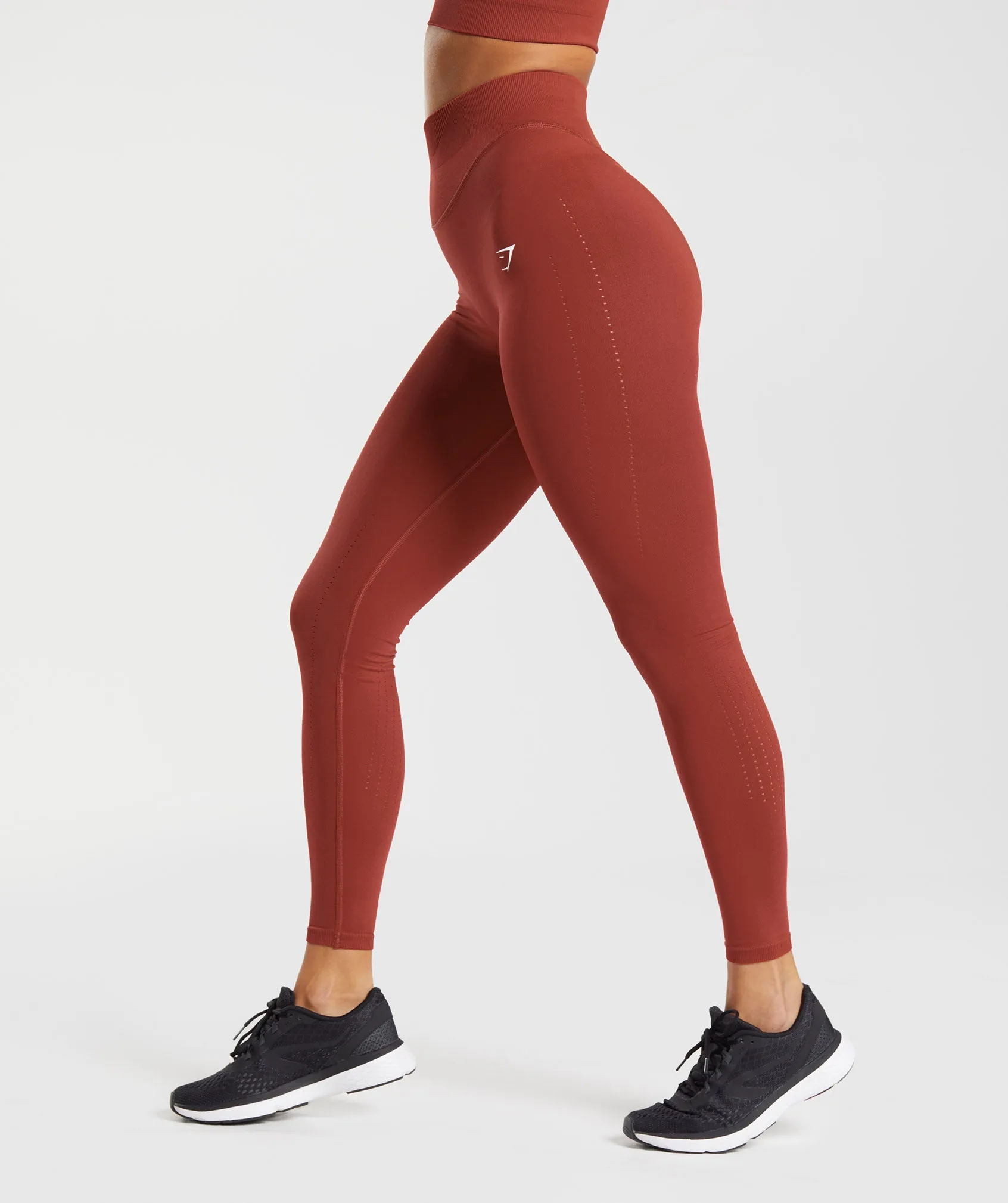 Gymshark Sweat Seamless Sculpt Leggings - Rosewood Red sold by Gymshark product image thumbnail 2