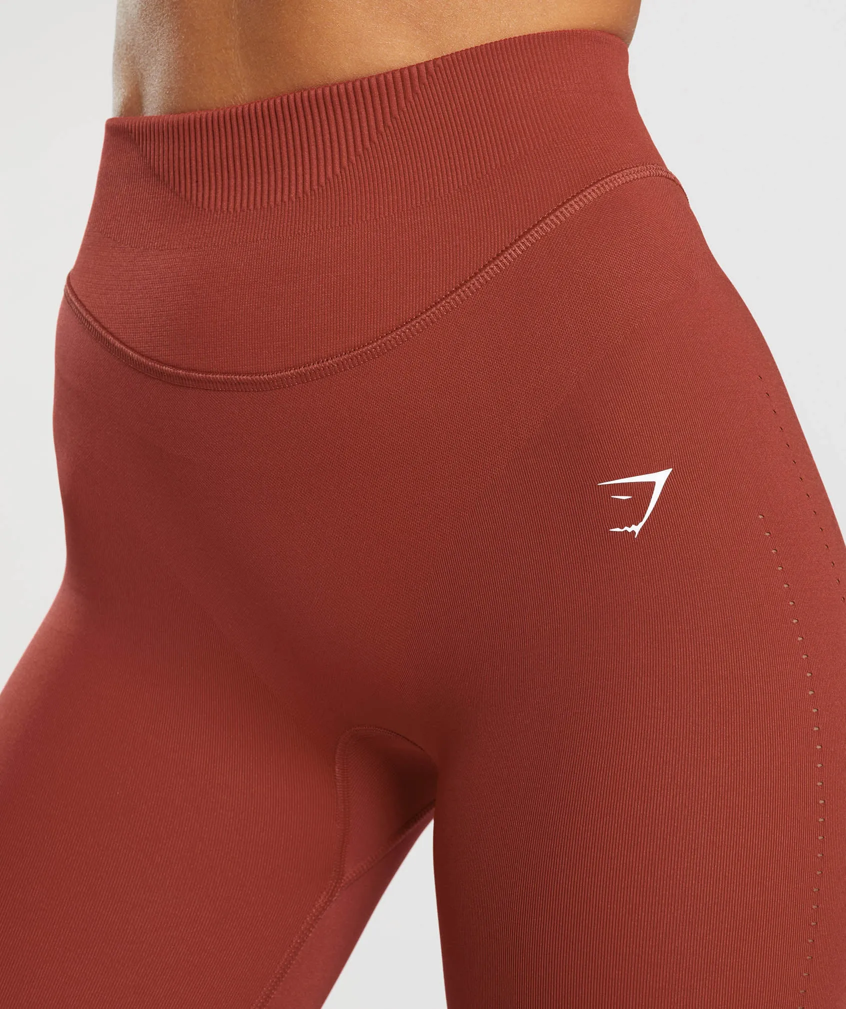 Gymshark Sweat Seamless Sculpt Leggings - Rosewood Red sold by Gymshark product image thumbnail 4