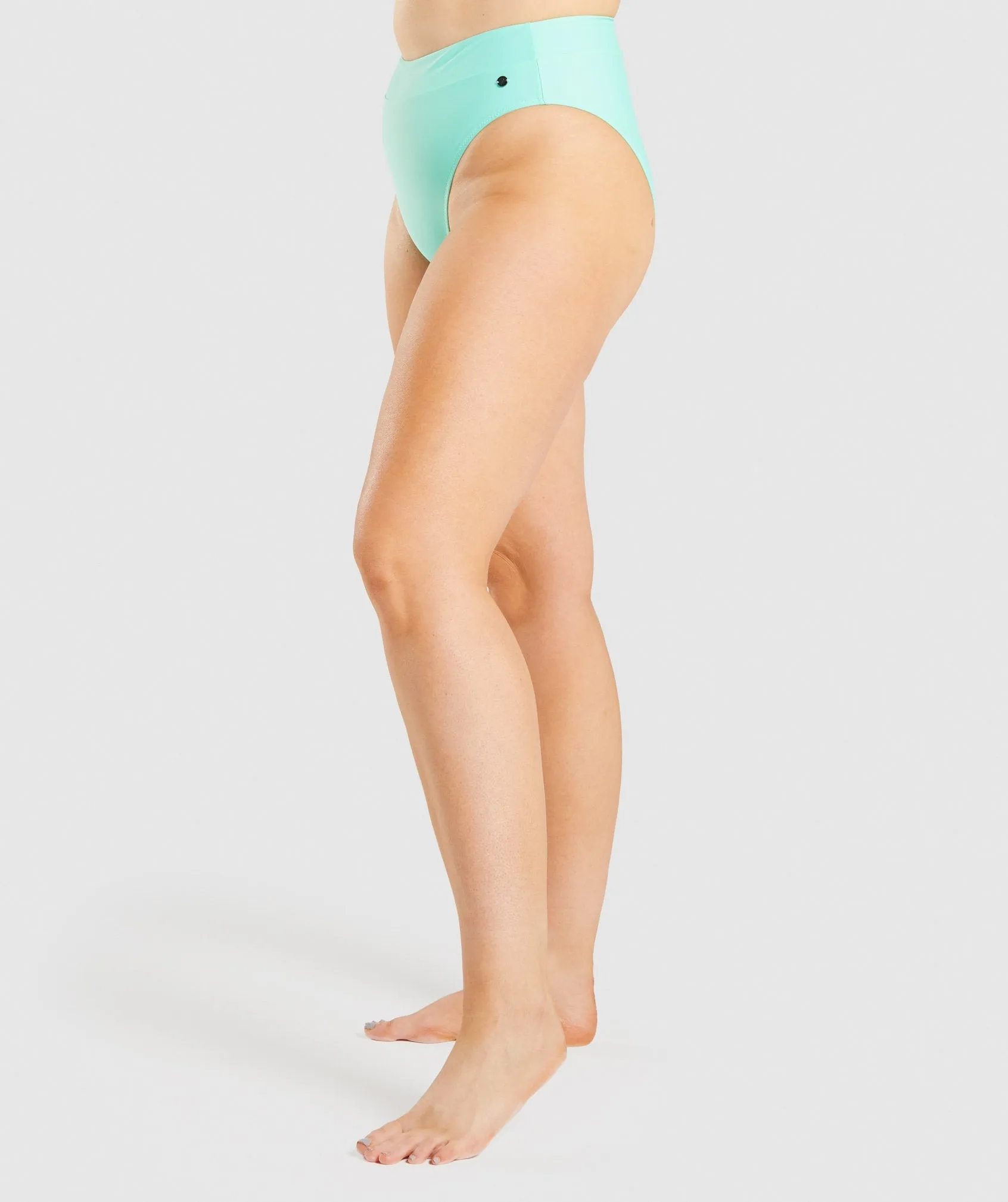 Gymshark High Rise Bikini Bottoms - Turquoise sold by Gymshark product image thumbnail 3