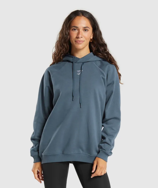 Gymshark Training Oversized Fleece Hoodie - Cargo Blue sold by Gymshark