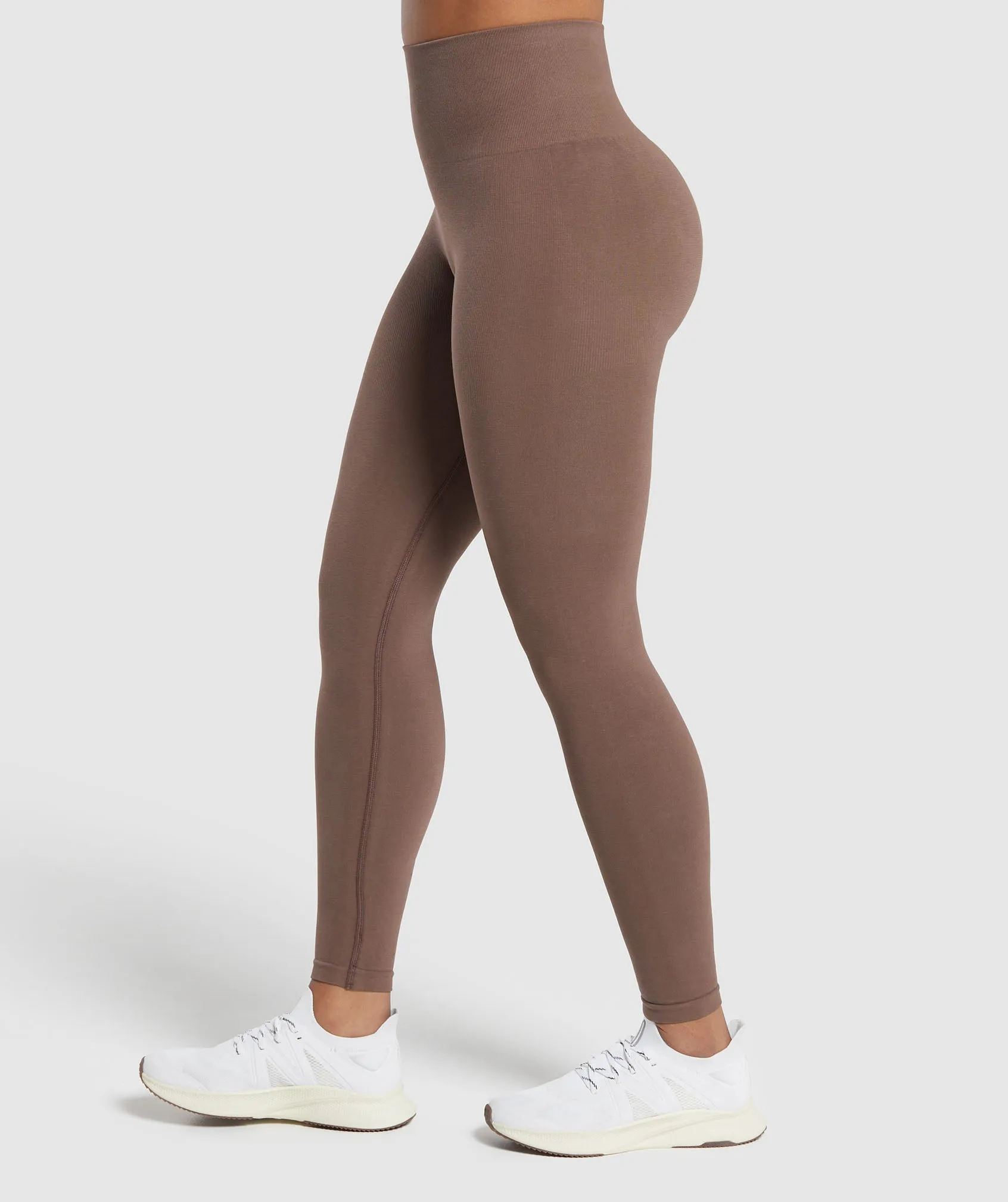 Gymshark Cotton Seamless Leggings - Soft Brown sold by Gymshark product image thumbnail 3