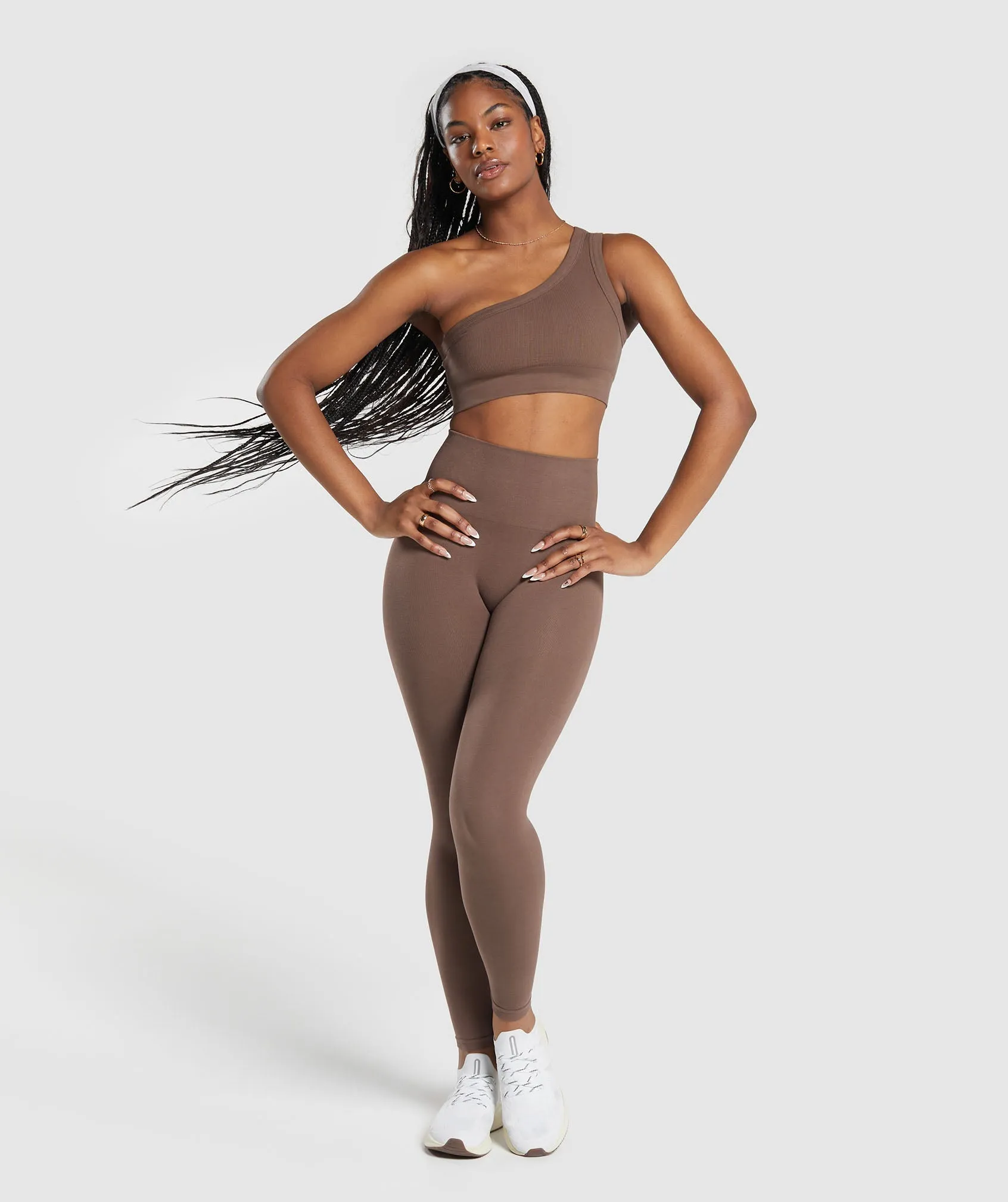 Gymshark Cotton Seamless Leggings - Soft Brown sold by Gymshark product image thumbnail 4