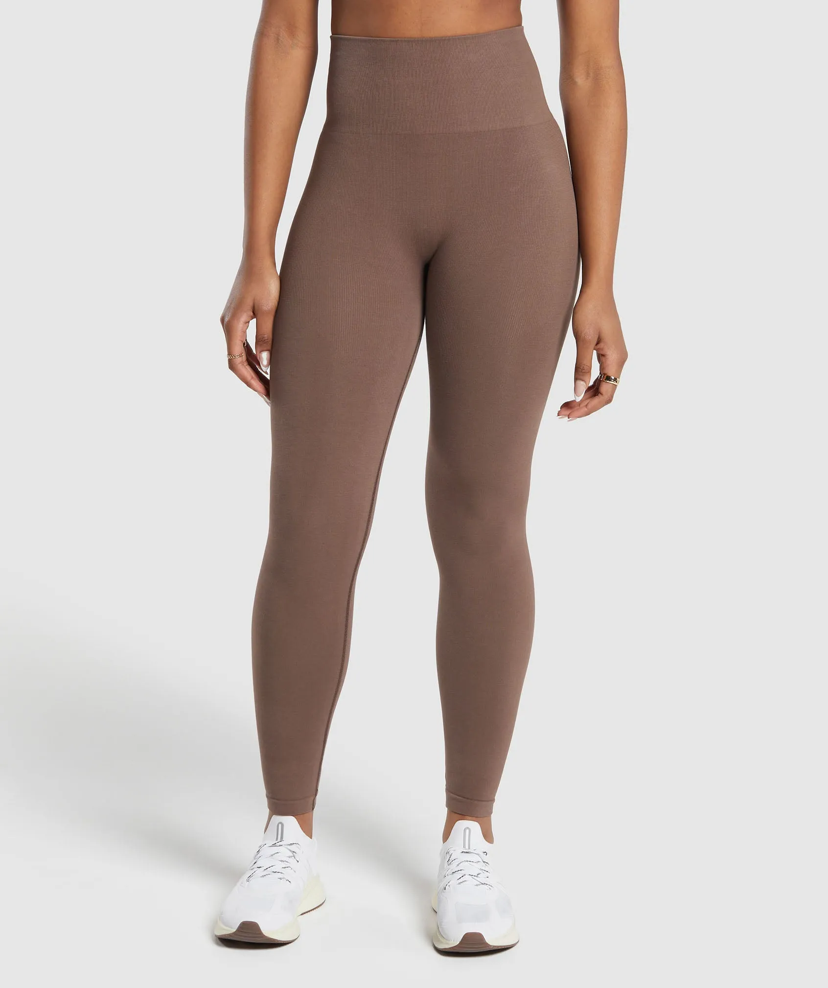 Gymshark Cotton Seamless Leggings - Soft Brown sold by Gymshark