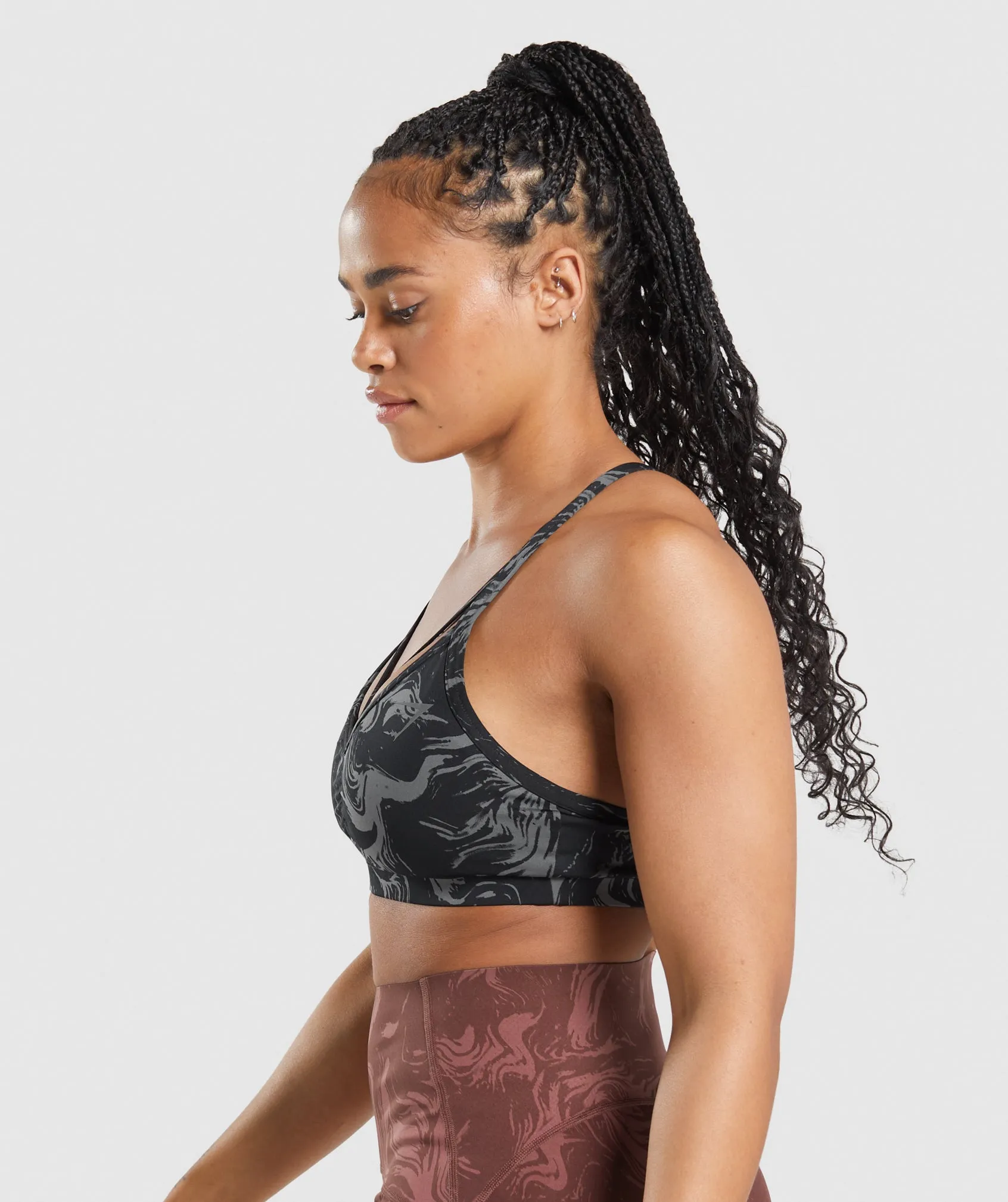 GS Power Sports Bra - Black Print sold by Gymshark product image thumbnail 3