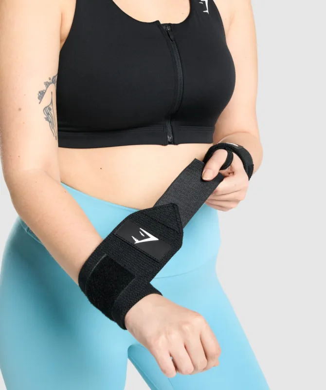 Gymshark Wrist Straps - Black sold by Gymshark