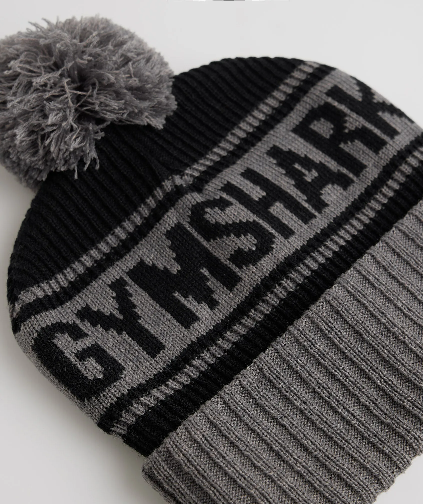 Gymshark Pom Beanie - Black/Coin Grey sold by Gymshark product image thumbnail 3
