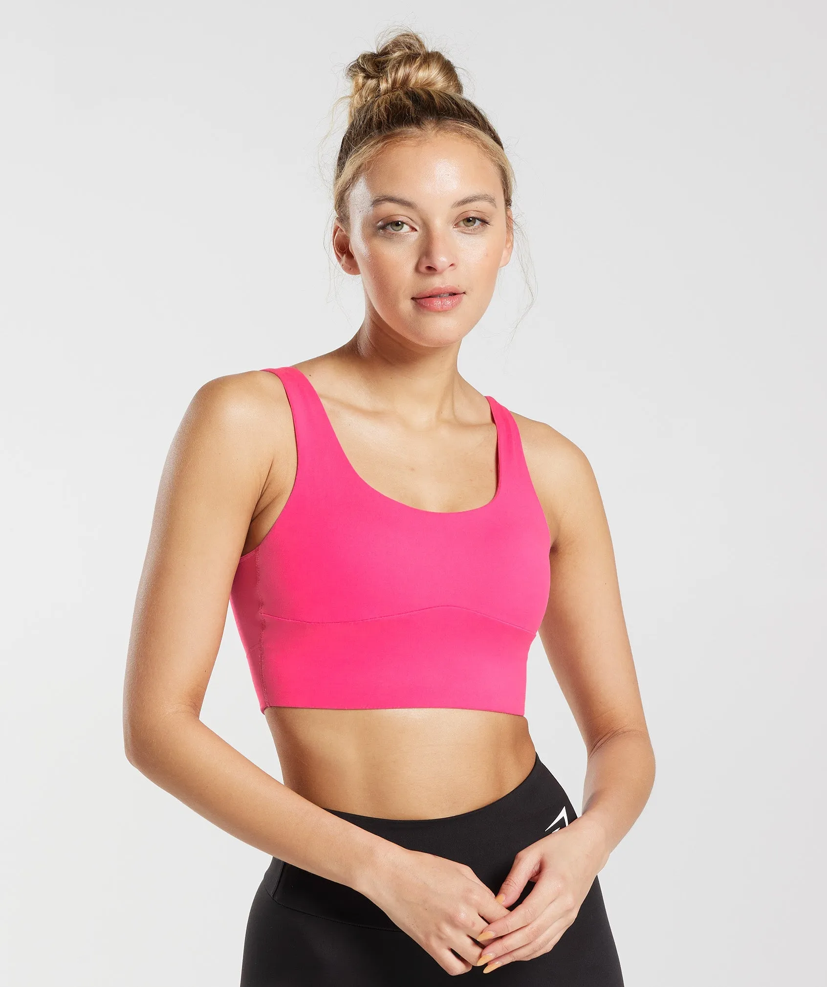 Gymshark Longline Sports Bra - Bright Fuchsia sold by Gymshark