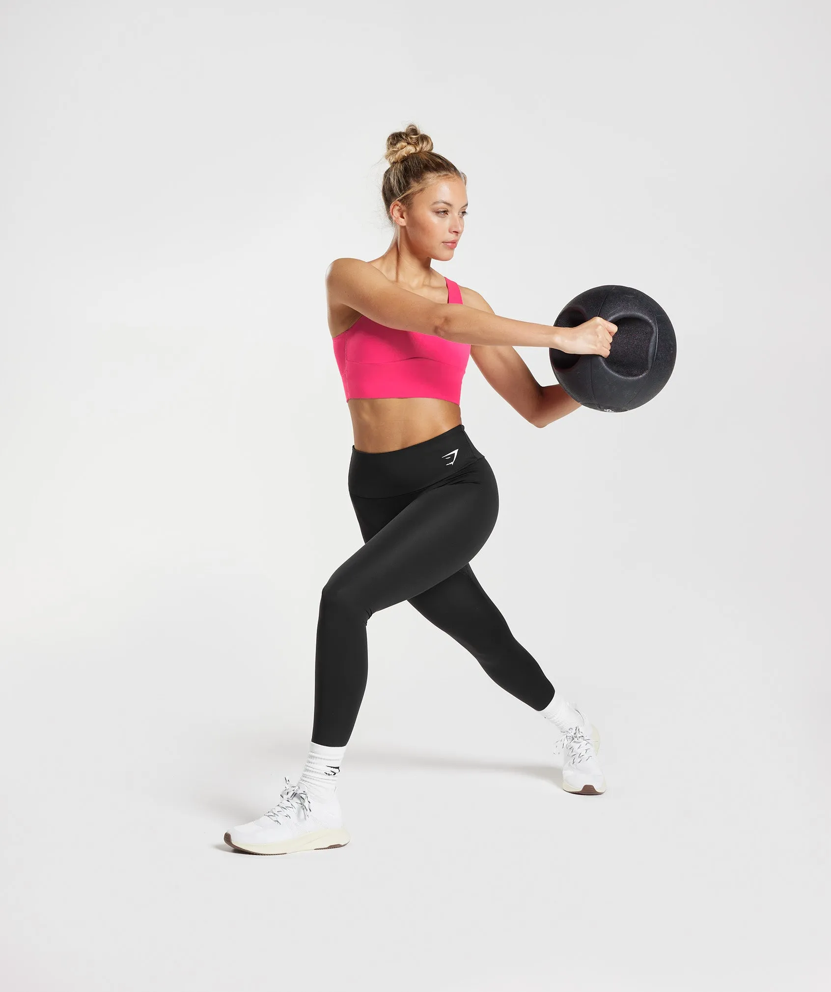 Gymshark Longline Sports Bra - Bright Fuchsia sold by Gymshark product image thumbnail 4