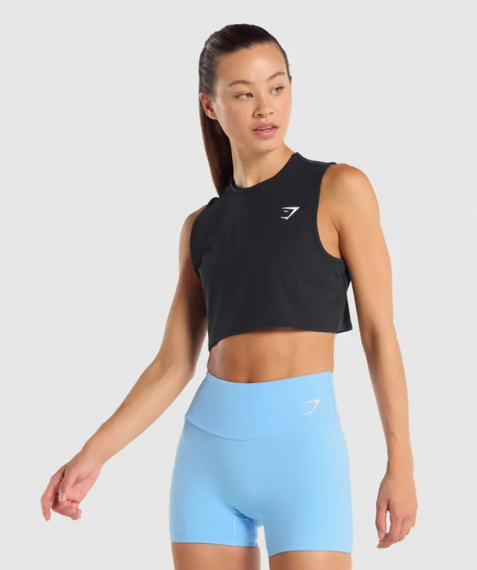 Gymshark Training Crop Tank - Black sold by Gymshark