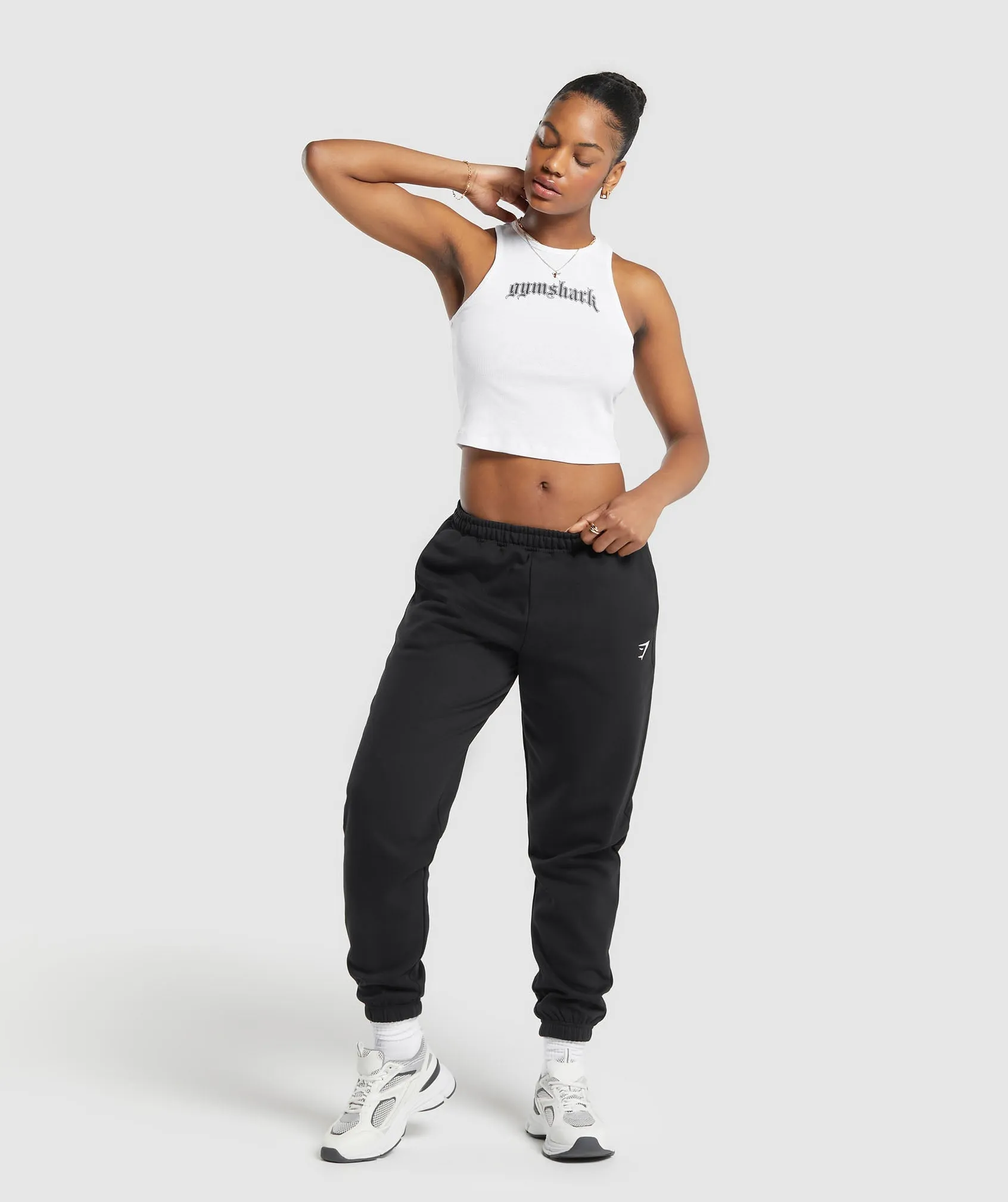 Gymshark Heavy Flex Graphic Midi Tank - White sold by Gymshark product image thumbnail 4