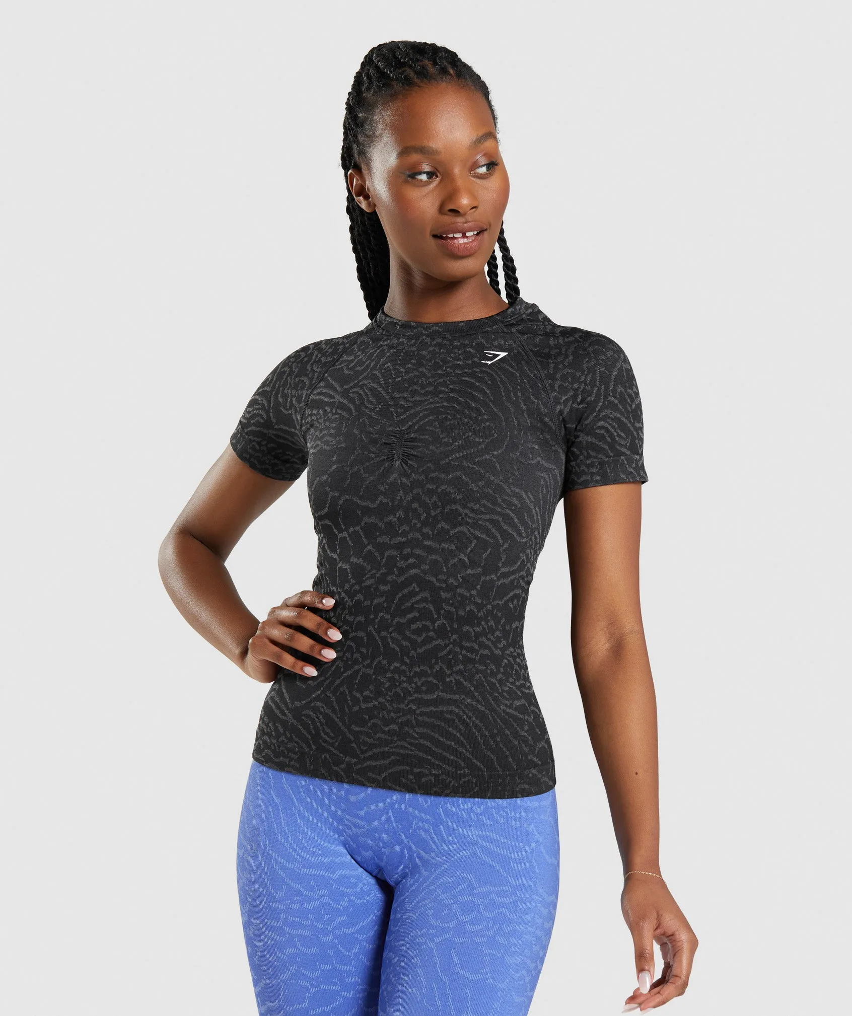 Gymshark Adapt Animal Seamless T-Shirt - Black sold by Gymshark