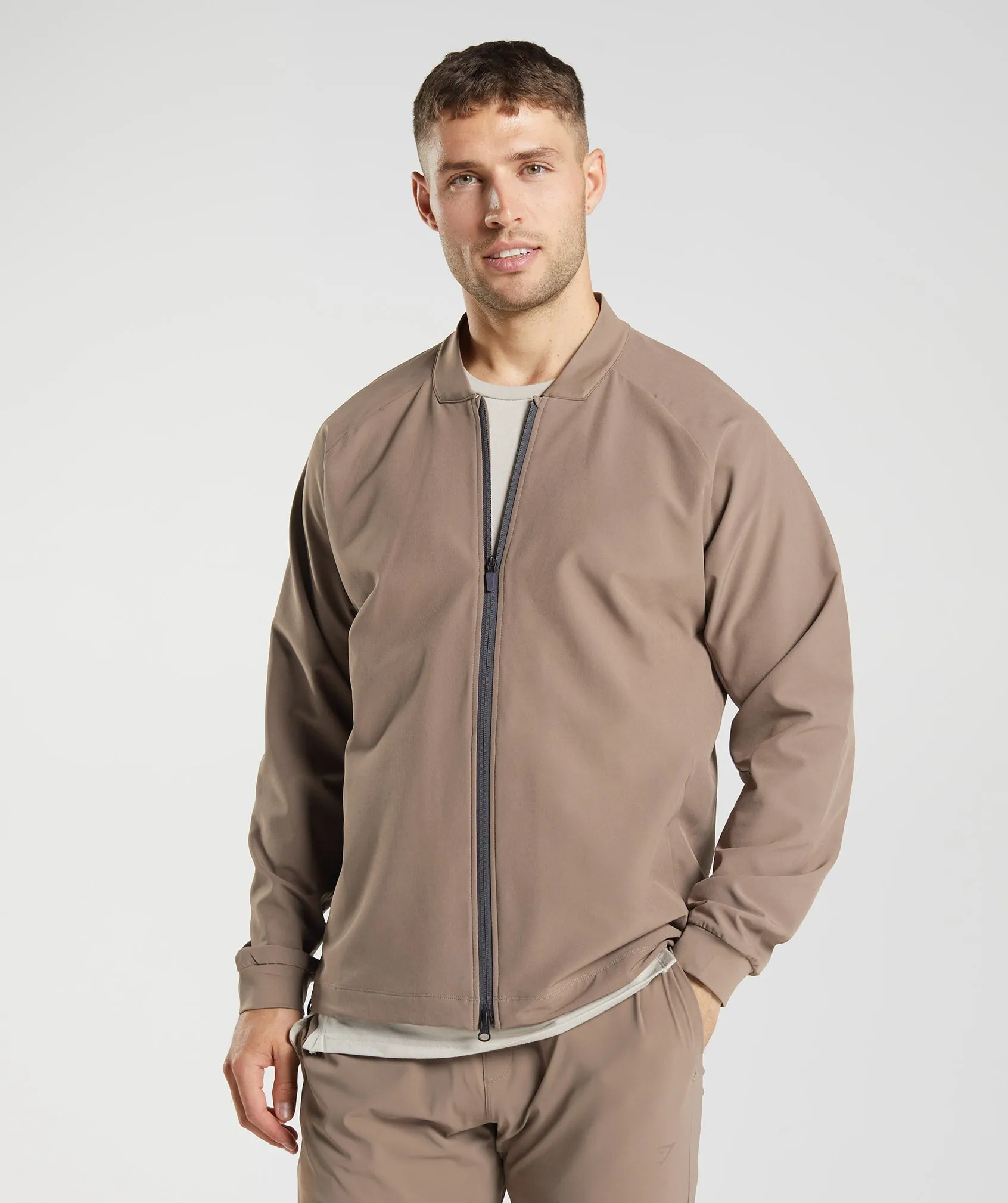 Gymshark Studio Jacket - Soul Brown sold by Gymshark