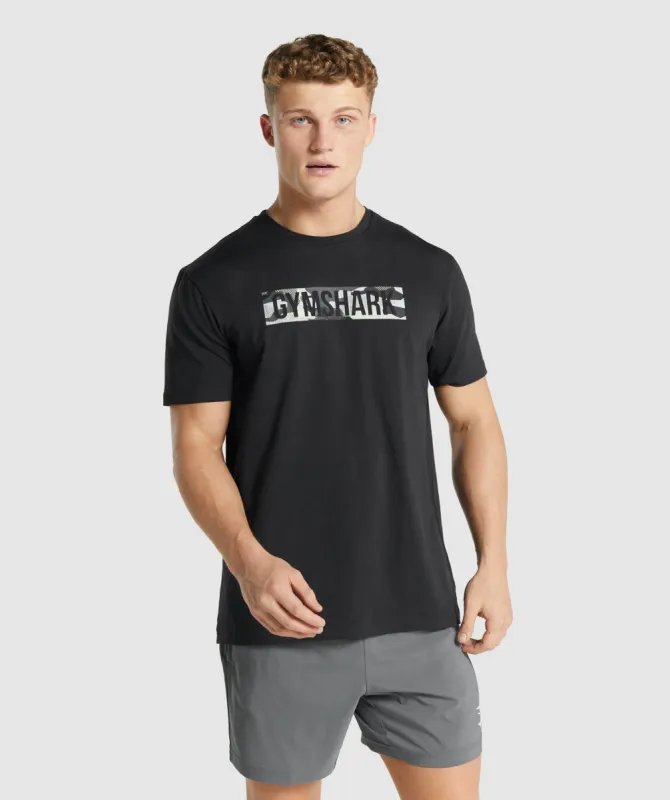 Gymshark Block Infill T-shirt - Black sold by Gymshark