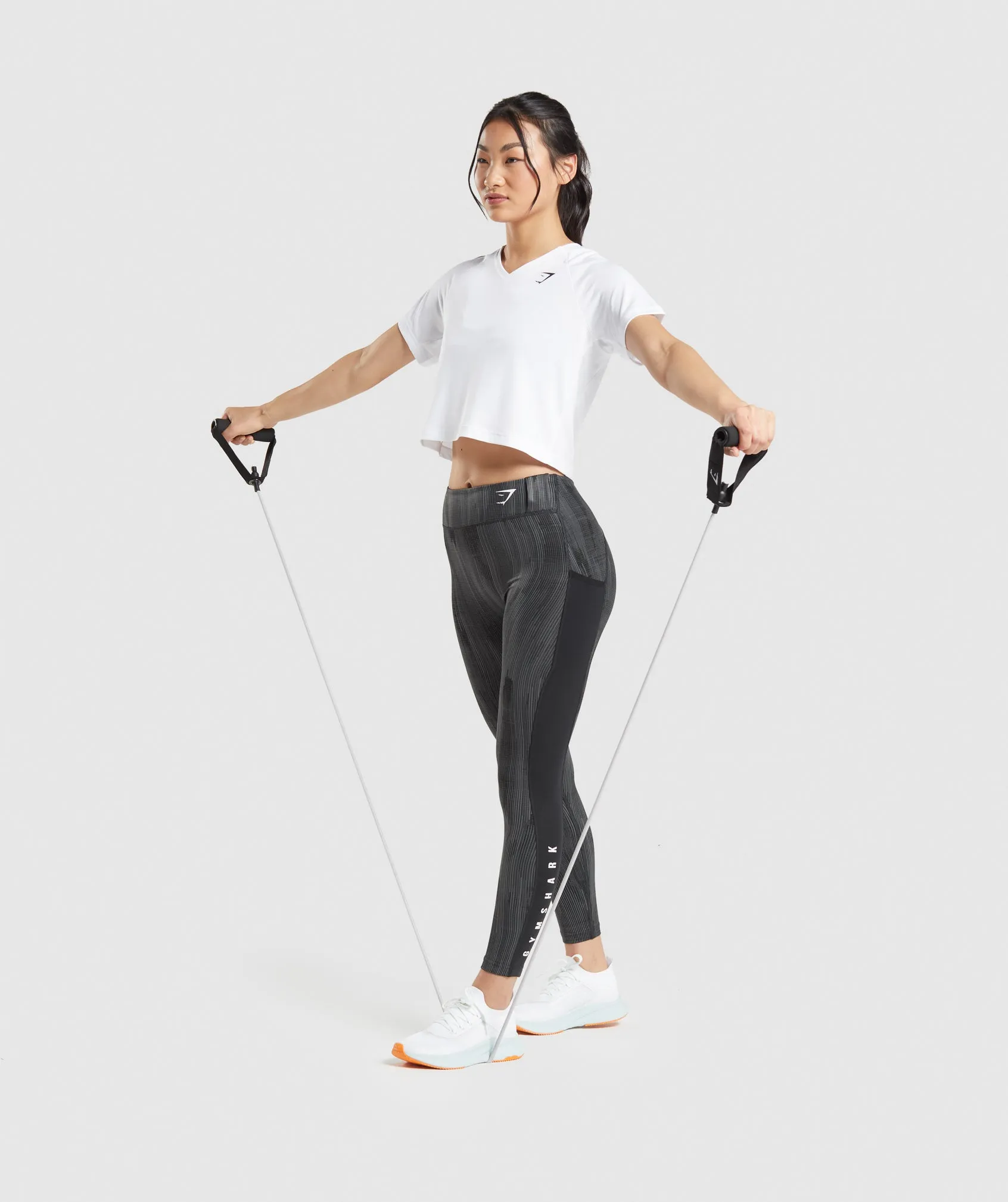 Gymshark Sport Midi T-Shirt - White sold by Gymshark product image thumbnail 4