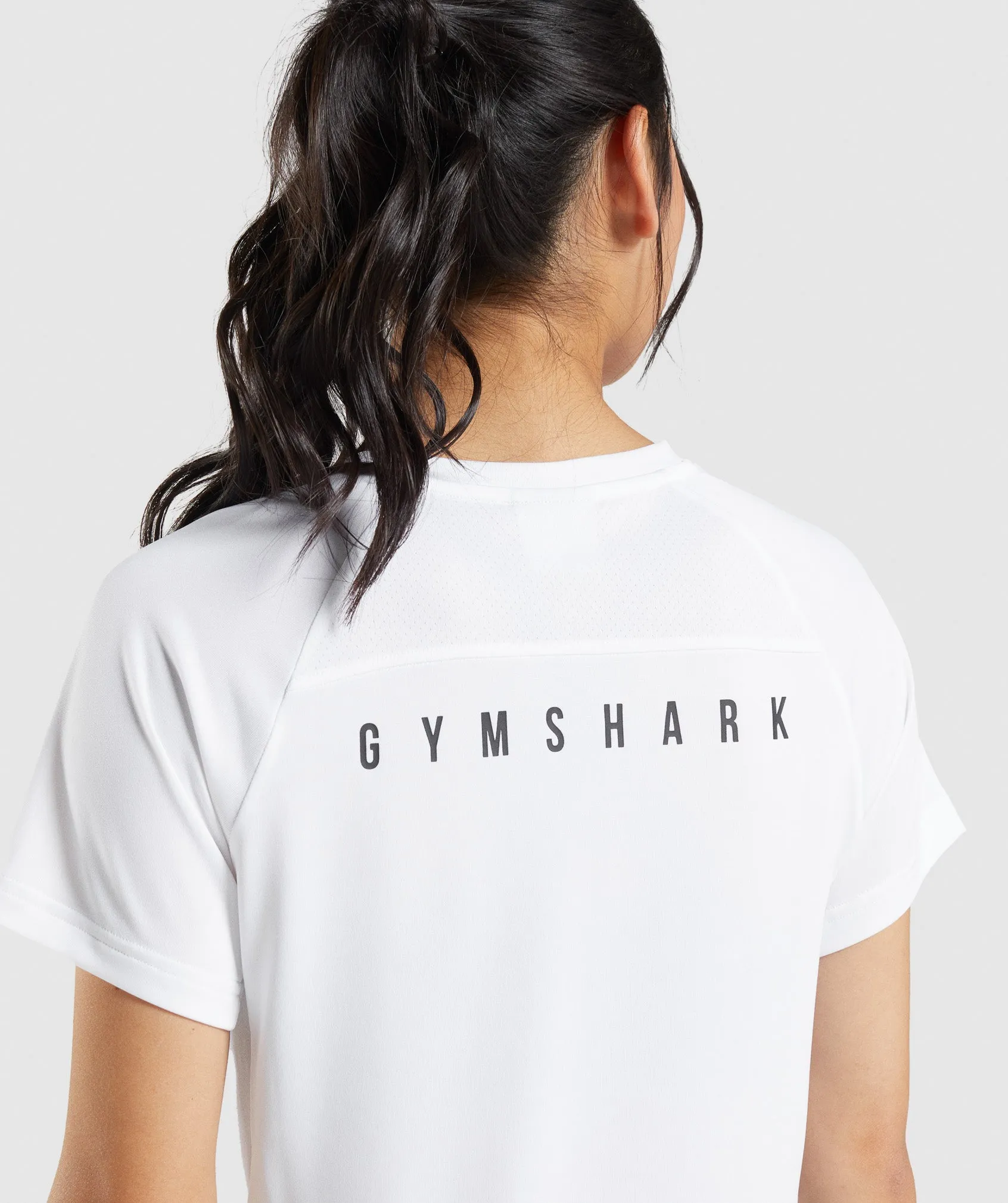 Gymshark Sport Midi T-Shirt - White sold by Gymshark product image thumbnail 5