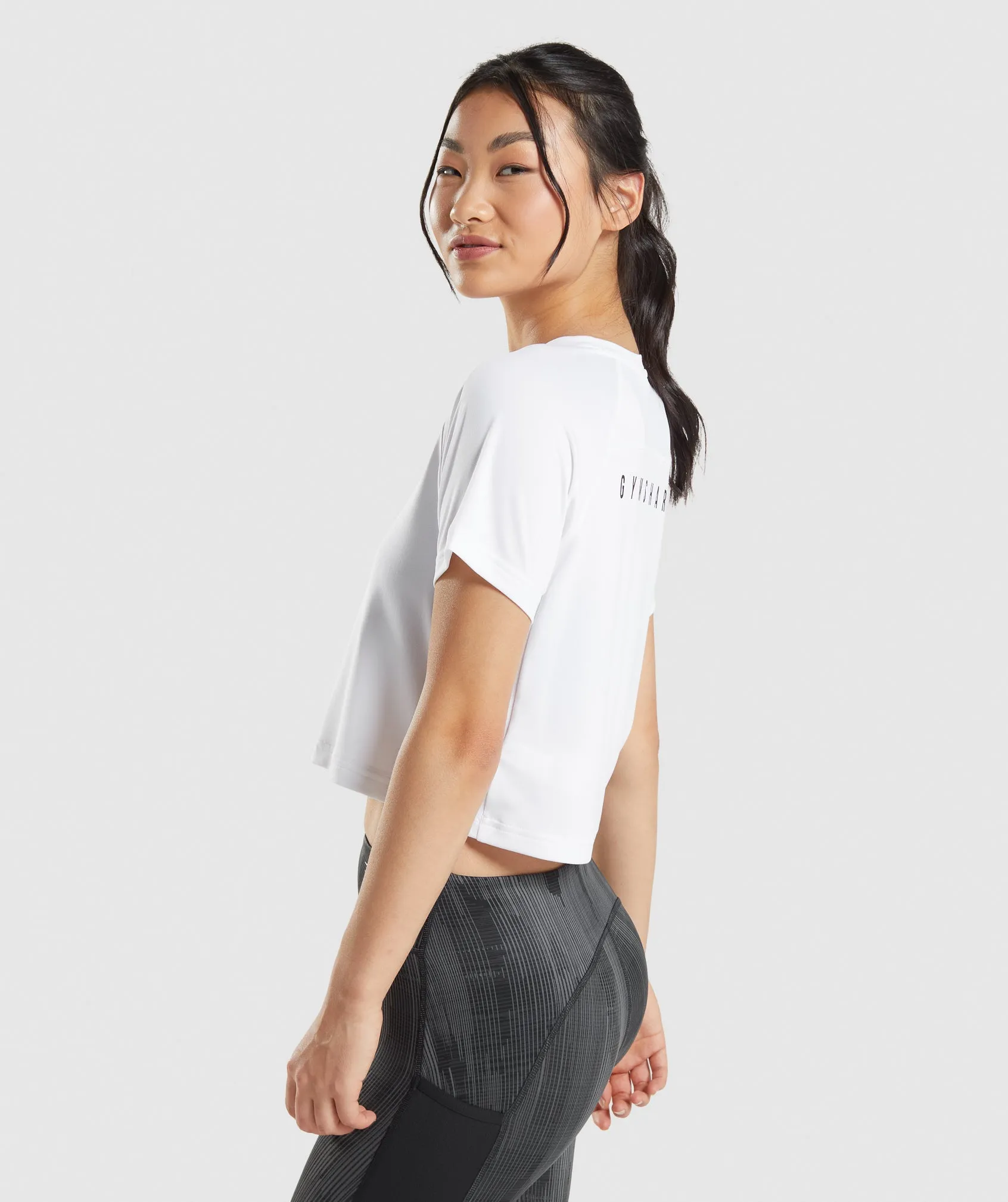 Gymshark Sport Midi T-Shirt - White sold by Gymshark product image thumbnail 3