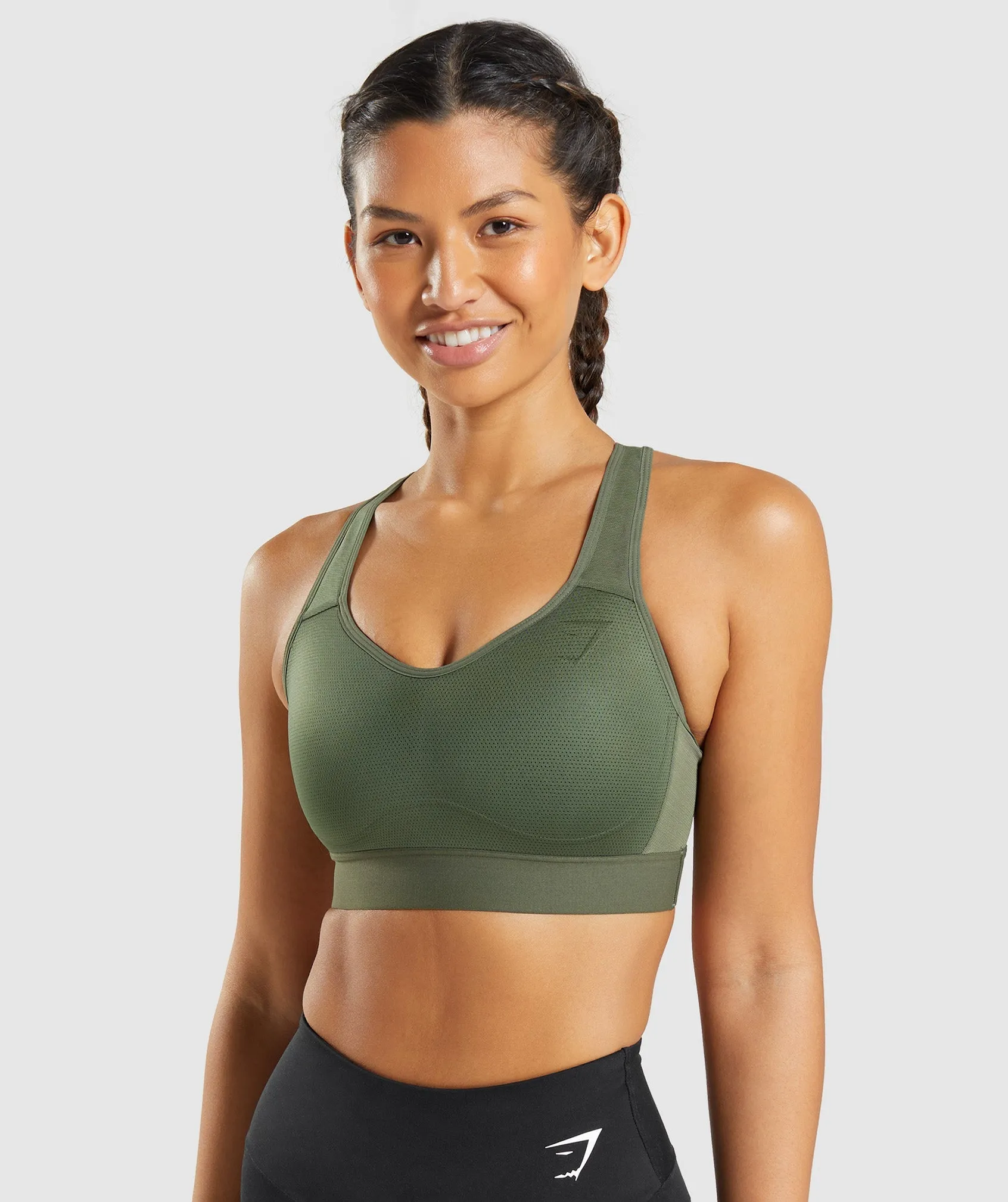 Gymshark Lightweight High Support Sports Bra - Core Olive sold by Gymshark