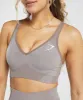 Gymshark Vital V Neck Sports Bra - Warm Taupe Marl sold by Gymshark