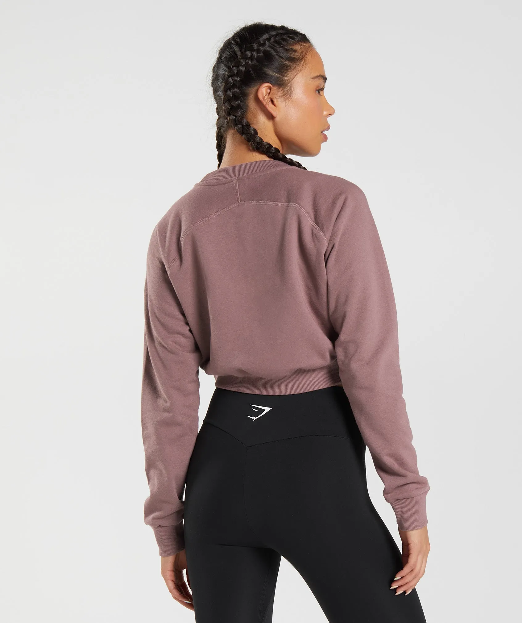 Gymshark Training Cropped Sweater - Dusty Maroon sold by Gymshark product image thumbnail 2