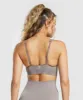 Gymshark Vital V Neck Sports Bra - Warm Taupe Marl sold by Gymshark
