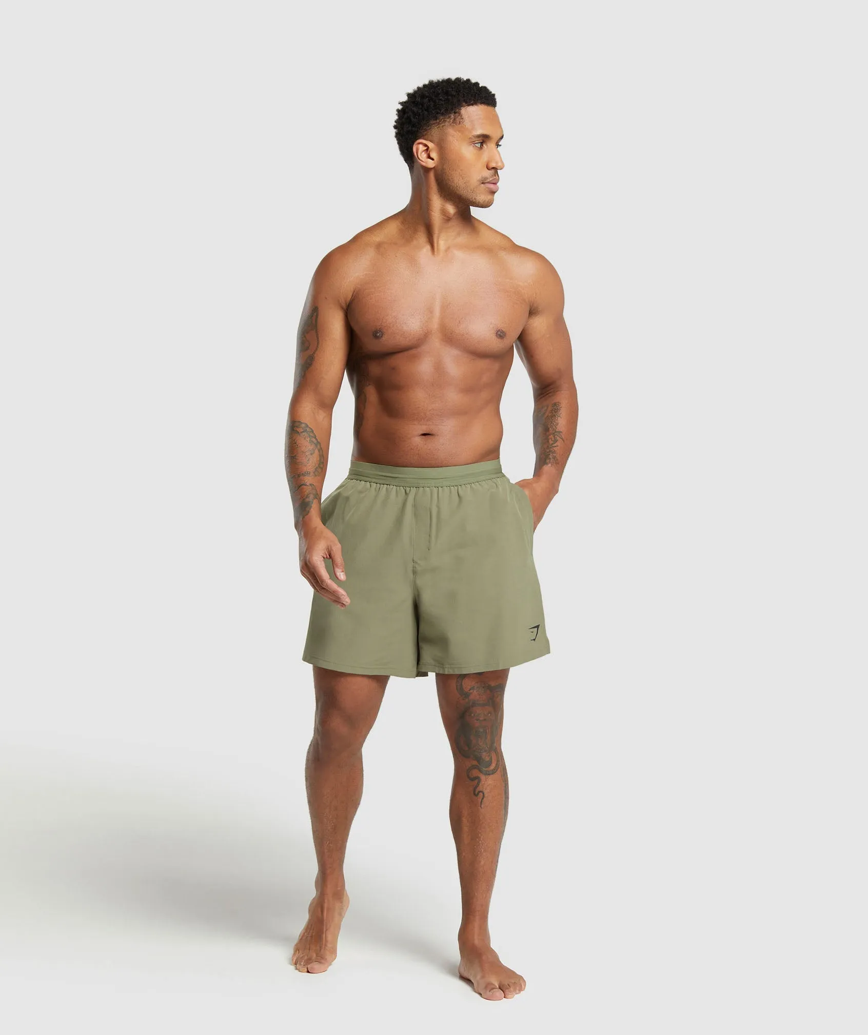 Gymshark Land to Water 6" Shorts - Utility Green sold by Gymshark product image thumbnail 4