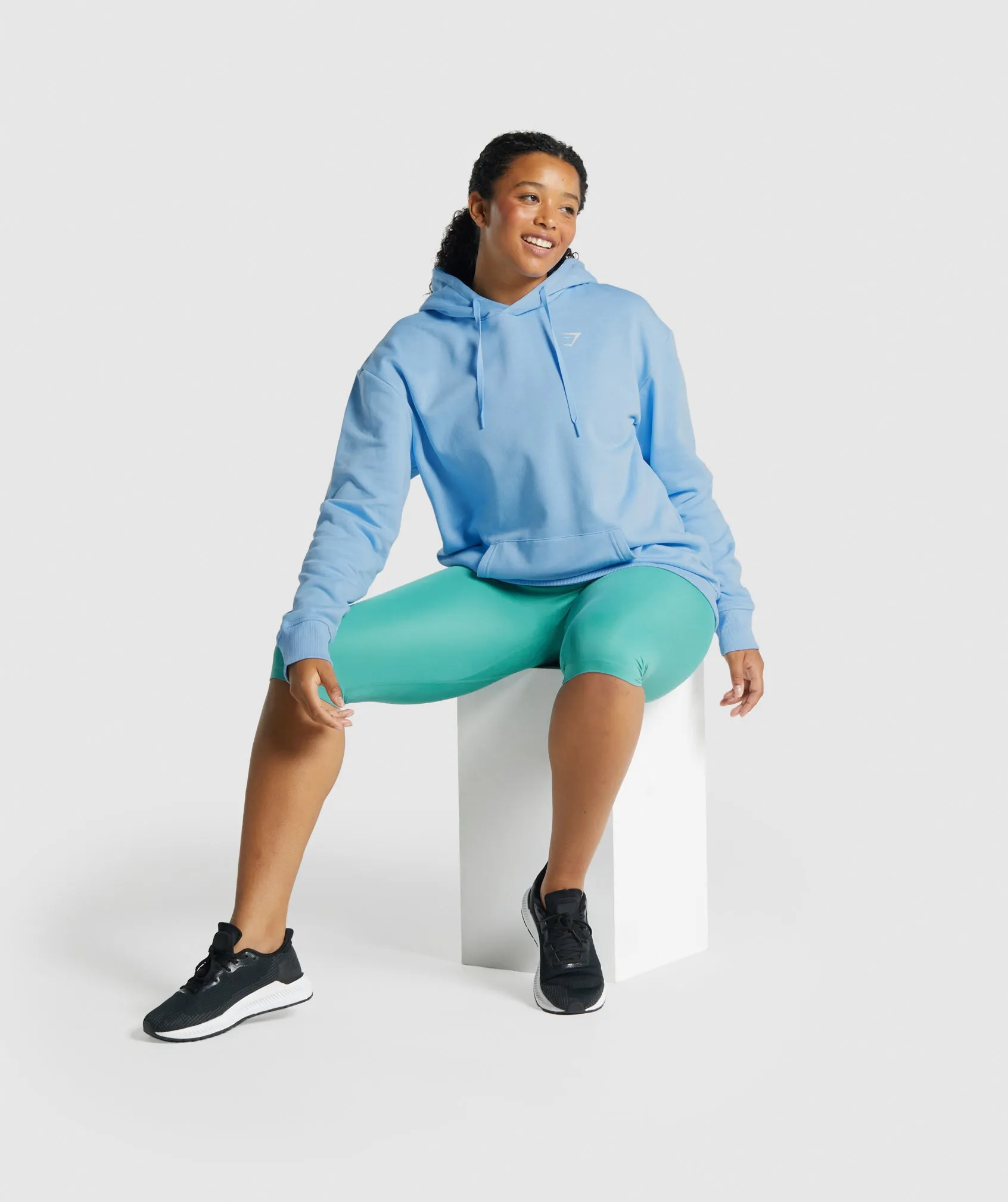Gymshark Training Oversized Hoodie - Light Blue sold by Gymshark product image thumbnail 4