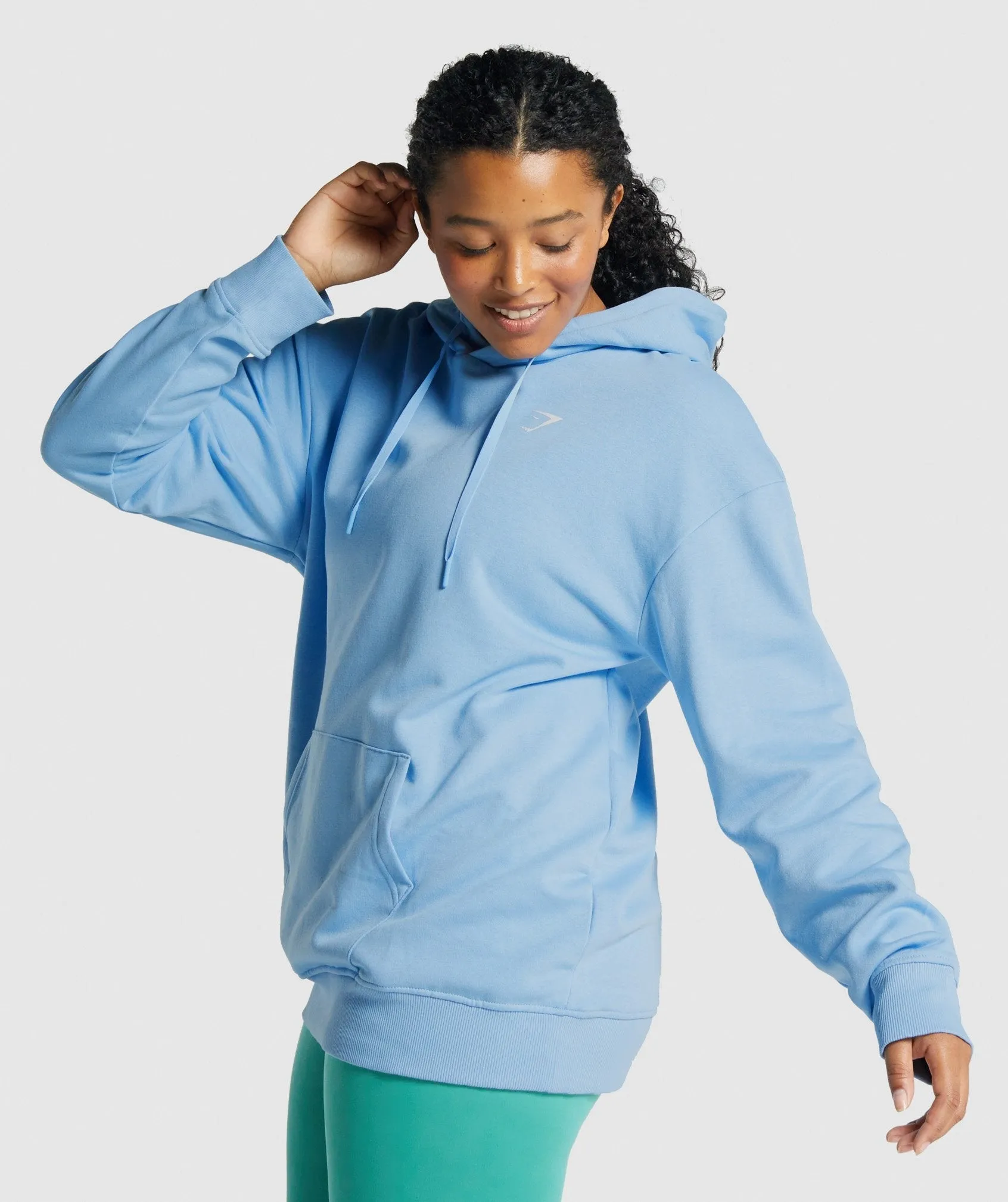 Gymshark Training Oversized Hoodie - Light Blue sold by Gymshark product image thumbnail 3