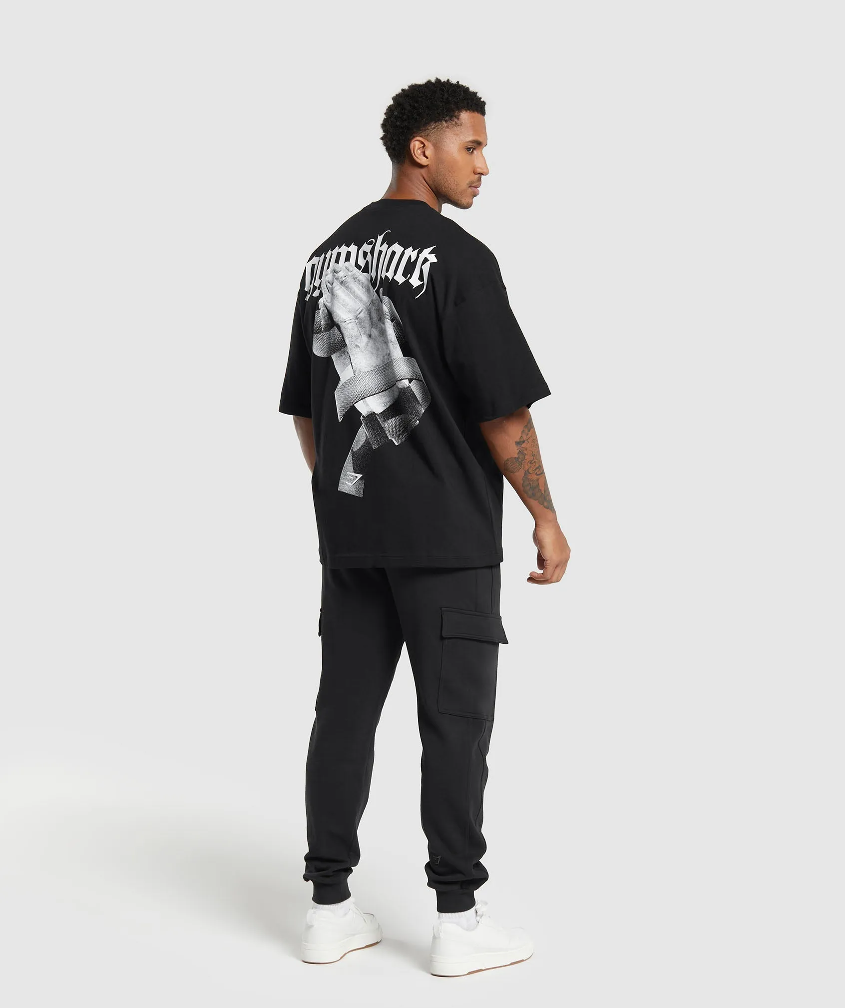 Gymshark Prayer Hands T-Shirt - Black sold by Gymshark product image thumbnail 4