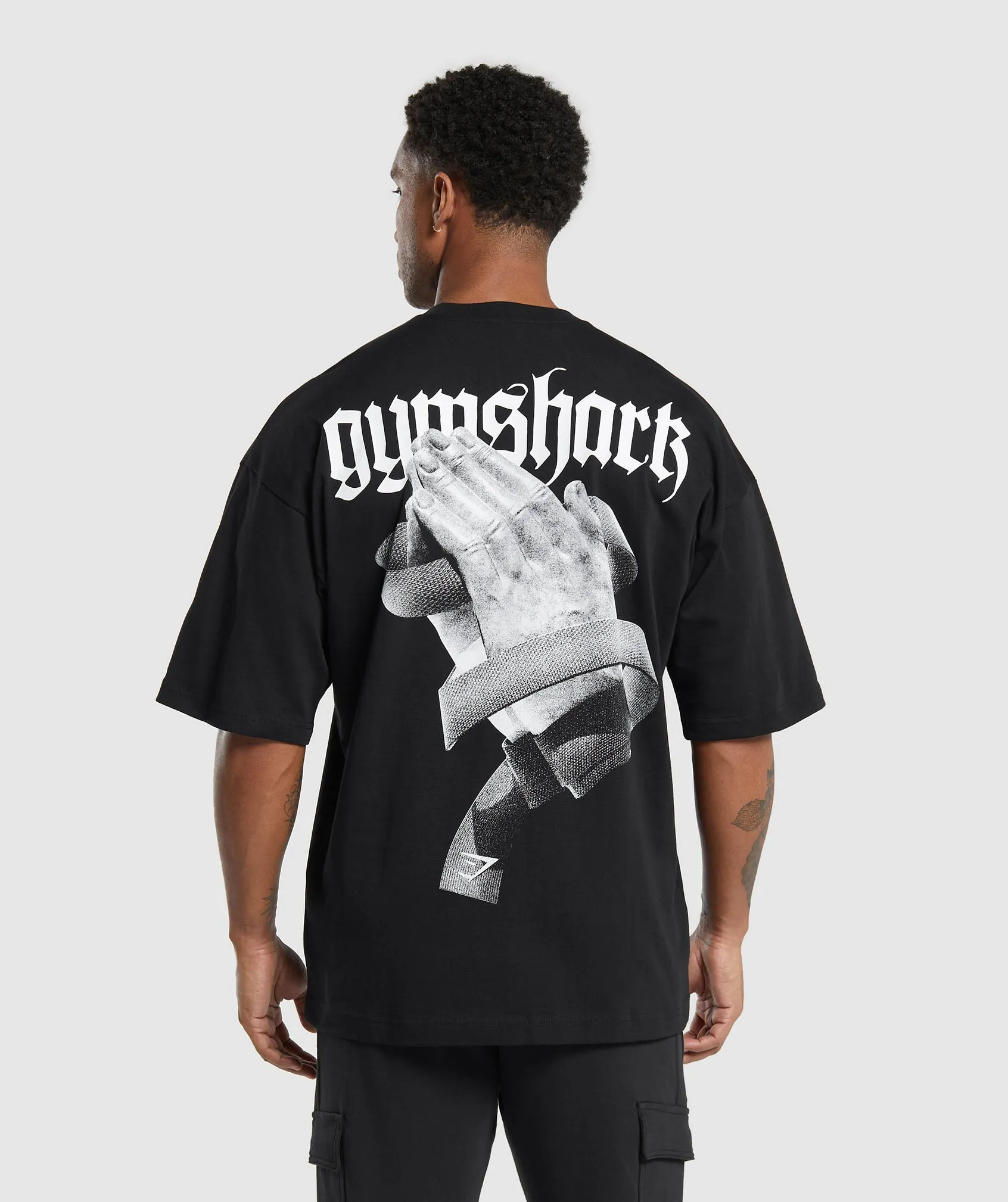 Gymshark Prayer Hands T-Shirt - Black sold by Gymshark