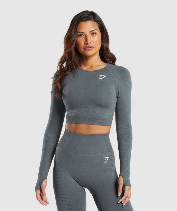 Gymshark Vital Crop Top - Strong Grey Marl sold by Gymshark