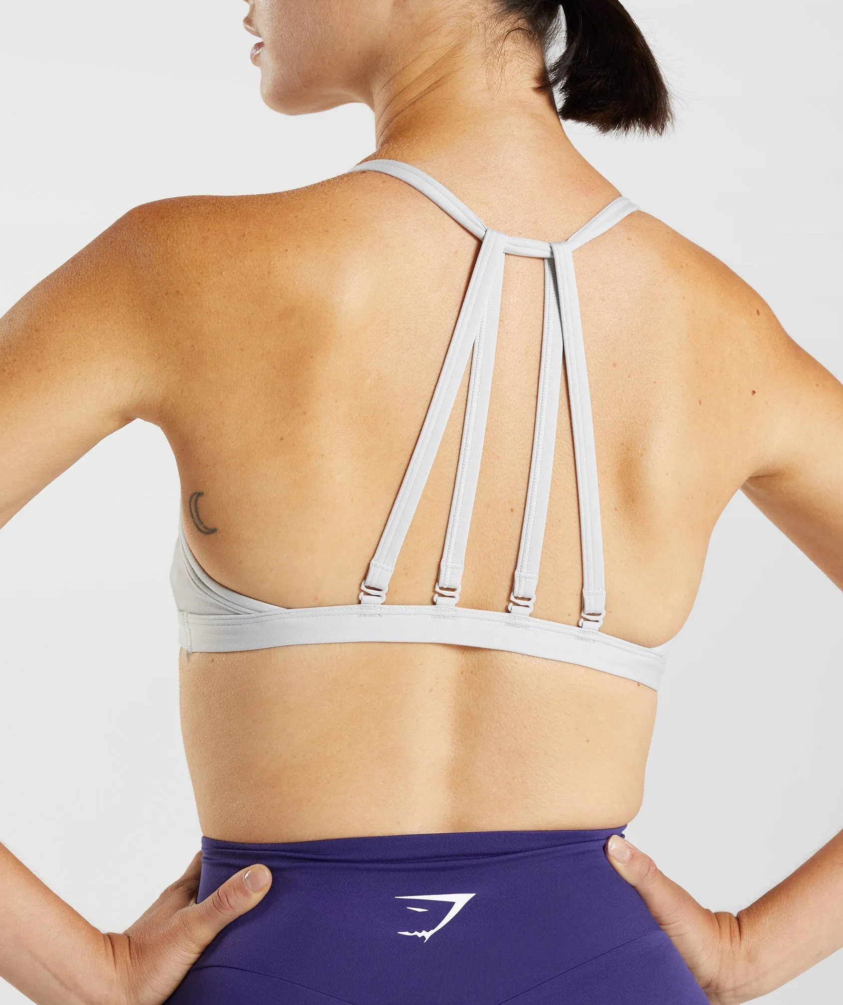 Gymshark Minimal Sports Bra - Light Grey sold by Gymshark product image thumbnail 4